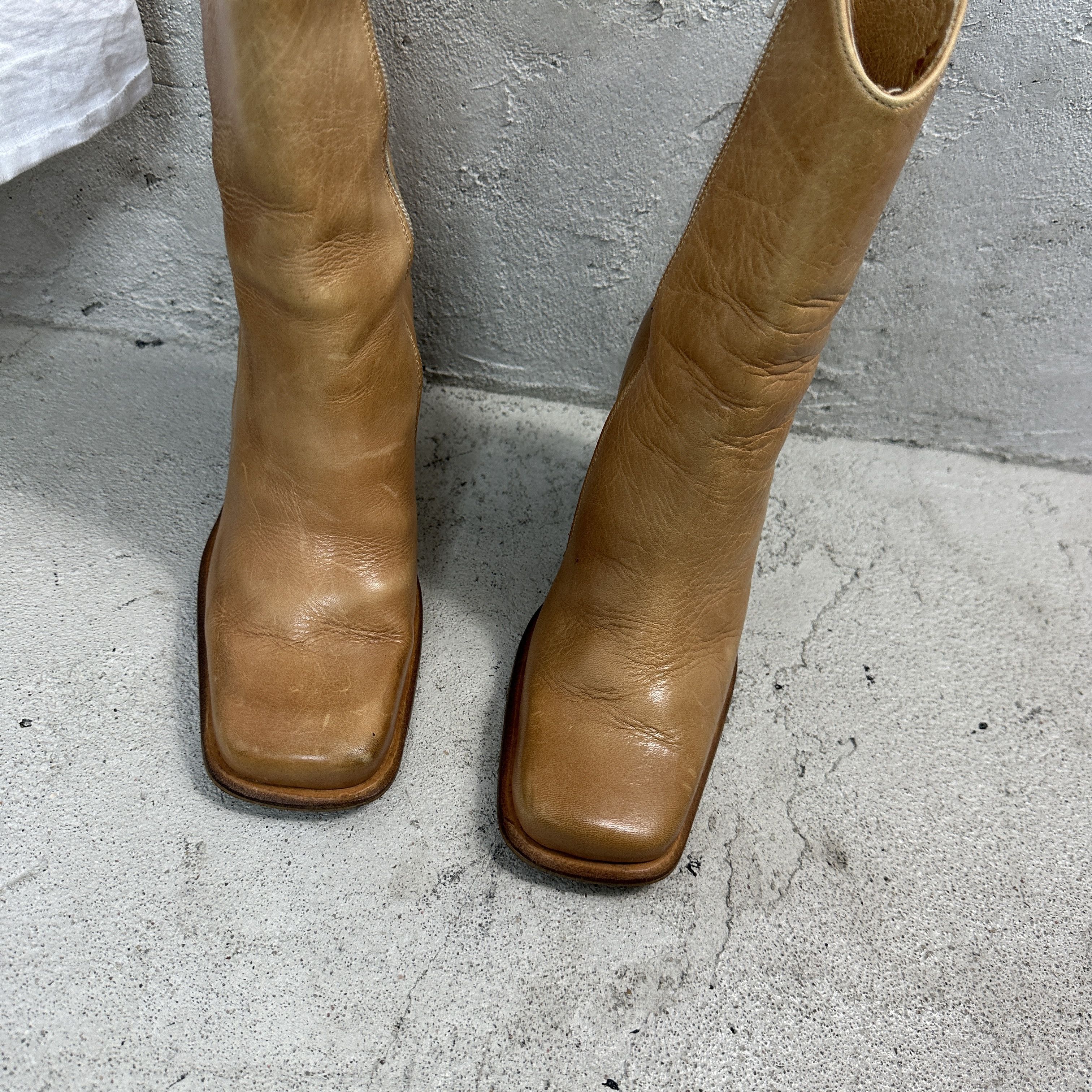 Vintage Vintage Leather Destroy Square Toe Shoes Size US 6 / IT 36 - 4 Thumbnail