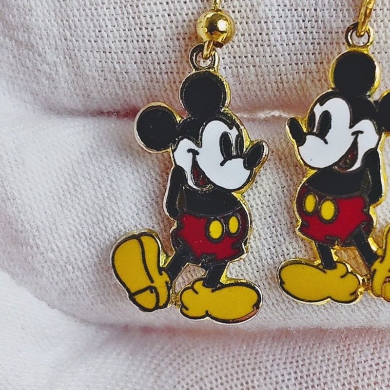 Disney Disney Mickey Mouse Dangle Enamel Earrings Red Shorts Size ONE SIZE - 2 Thumbnail