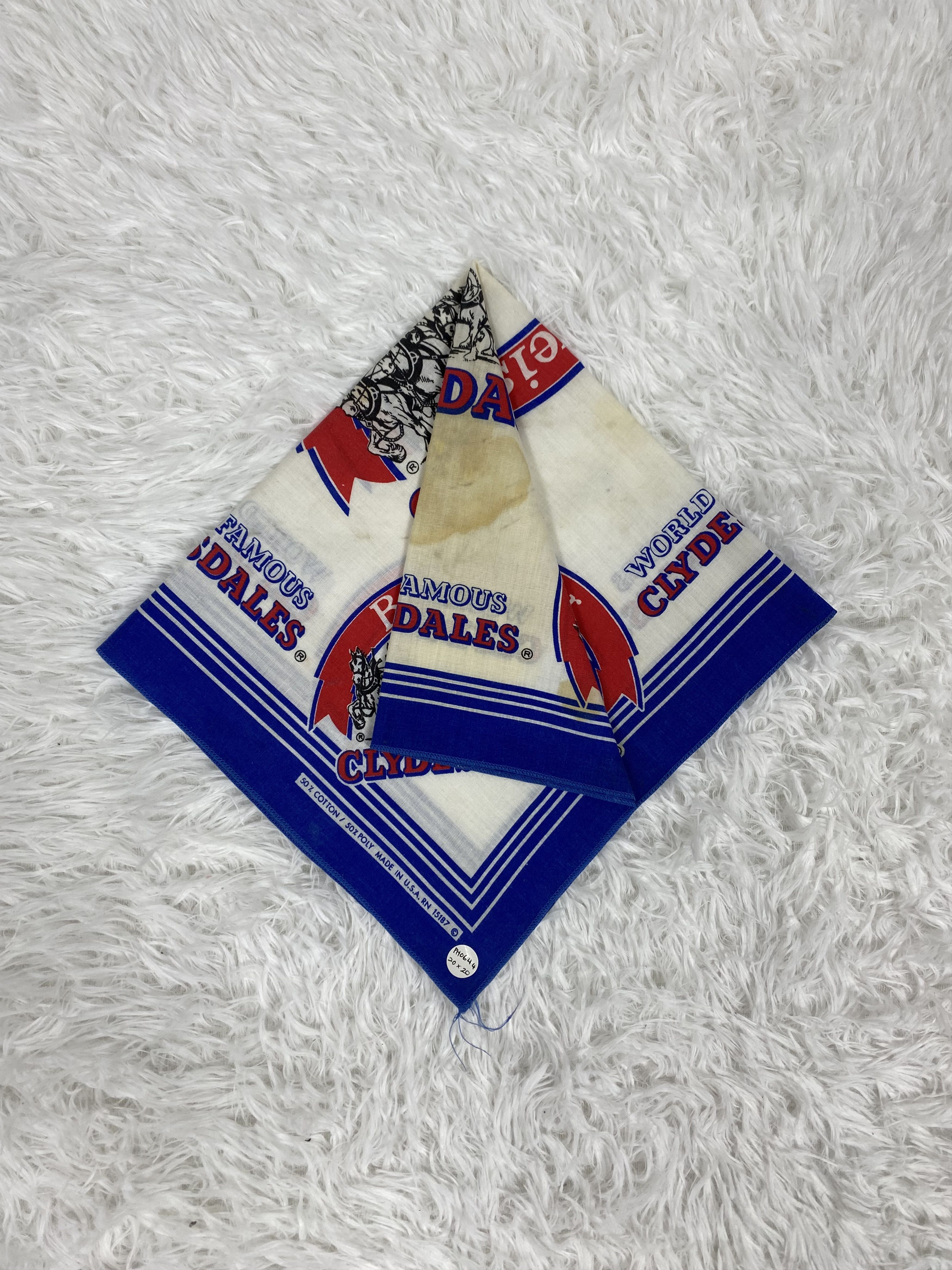 Budweiser × Vintage Vintage Budweiser Handkerchief Neckerchief PH0644 Size ONE SIZE - 1 Thumbnail