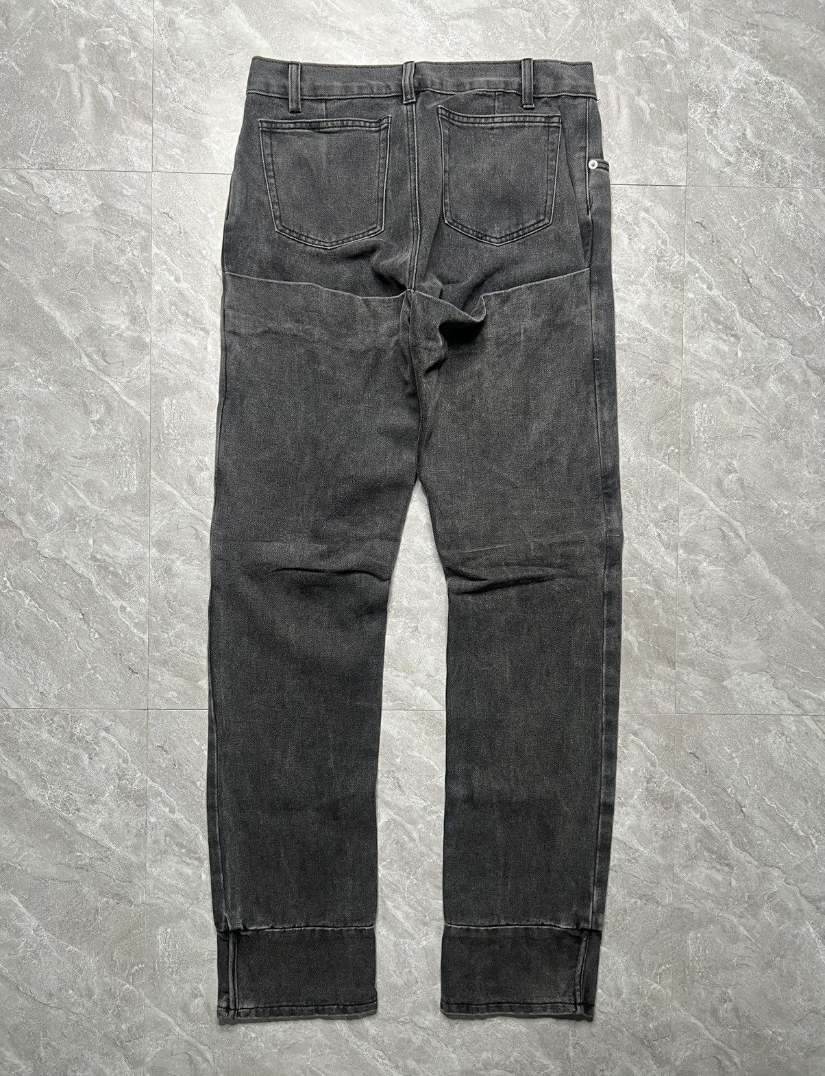Helmut Lang 1997 Helmut Lang Rubber striped black denim | Grailed
