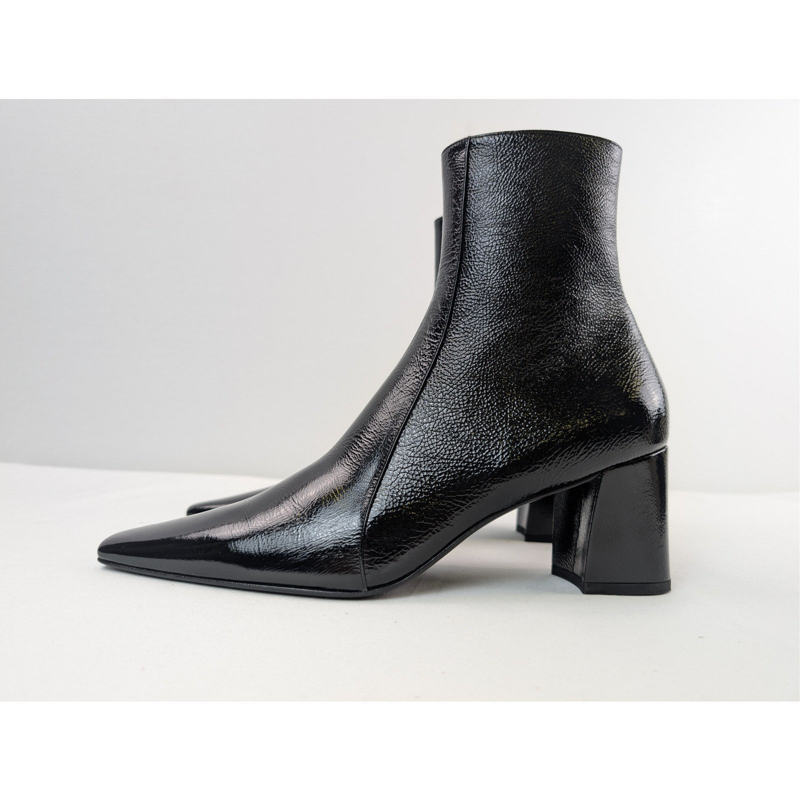 Saint Laurent Paris o1rshd1 Naplack Hero Calf Rainer 75 Boots in Nero Size US 12 / EU 45 - 10 Thumbnail