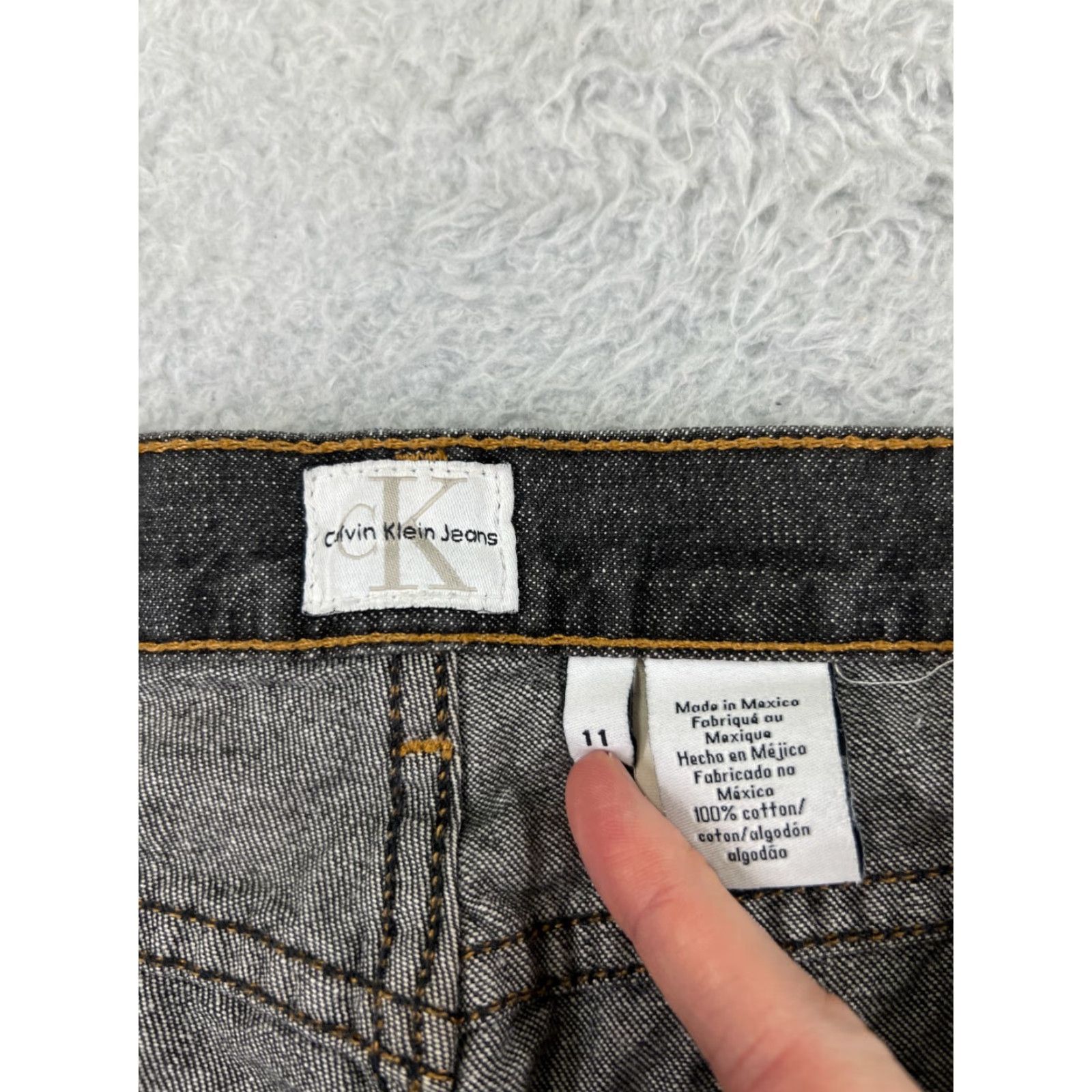 Calvin Klein Calvin Klein Jeans Women 11 Black Denim Boot Cut Low Rise Embroidered Size 32" / US 10 / IT 46 - 3 Thumbnail