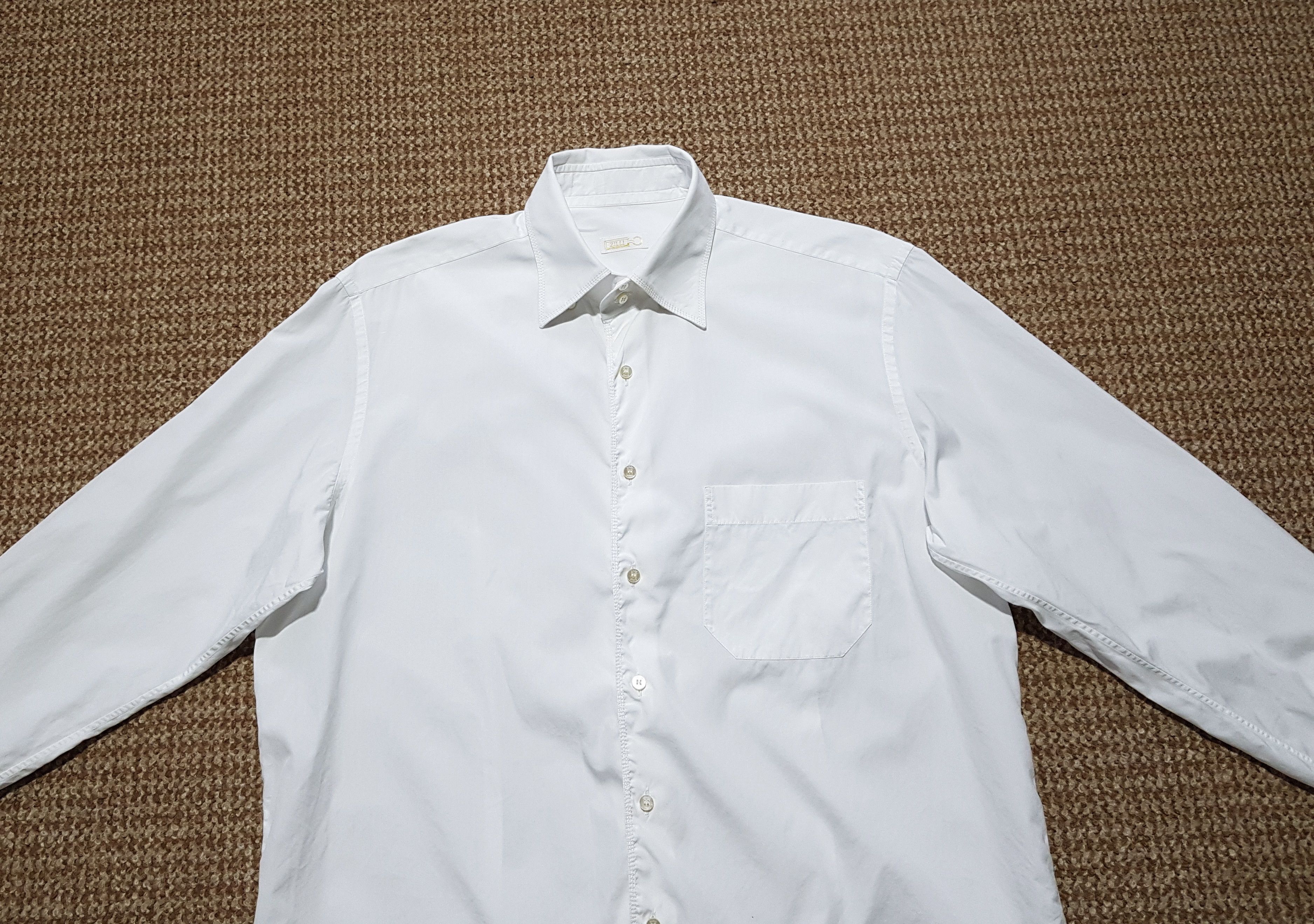 Zilli Zilli White Formal Shirt Long Sleeve Luxury Size US L / EU 52-54 / 3 - 3 Thumbnail