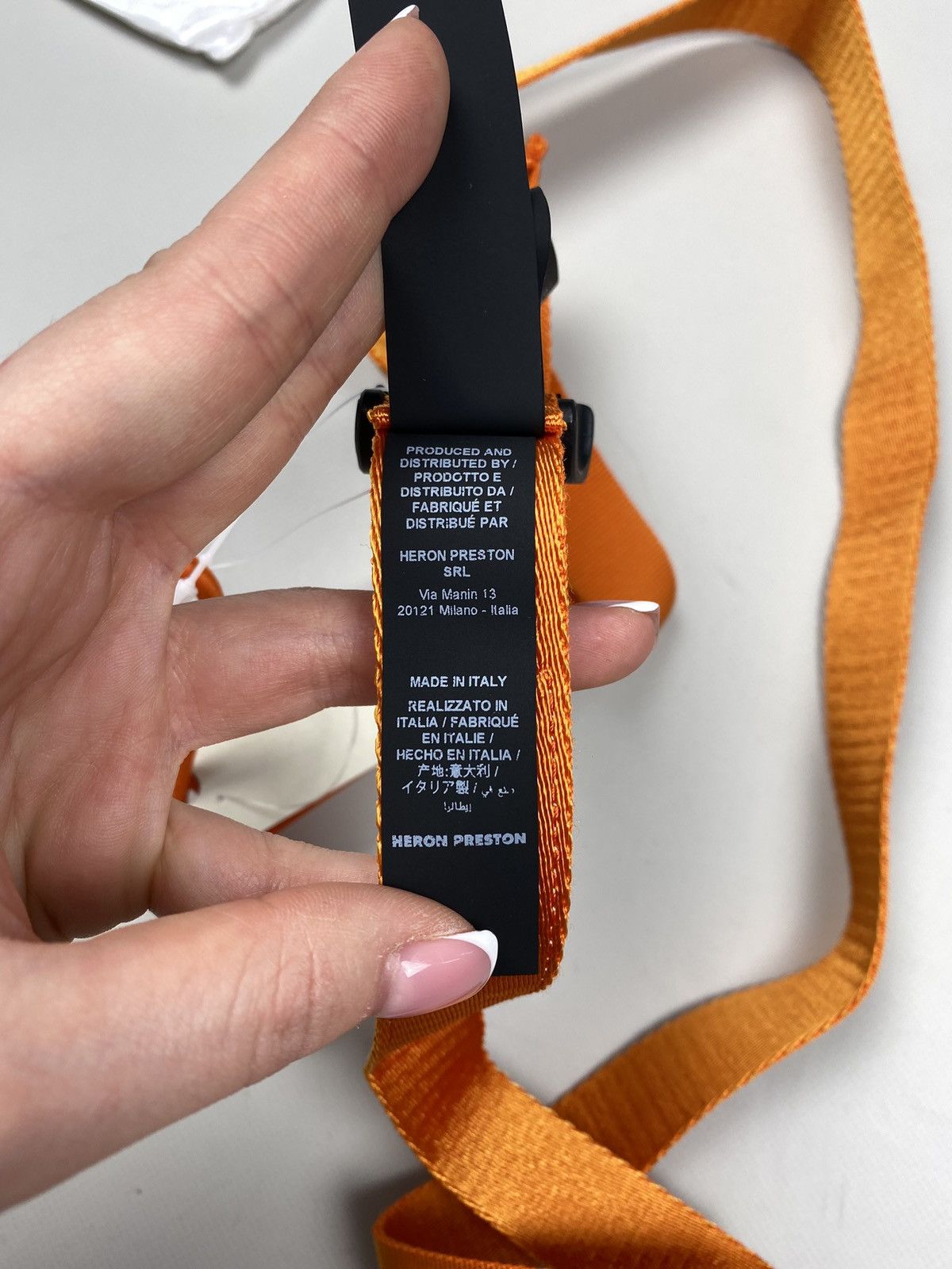 Heron Preston BNWT! Heron Preston Tiny Tape Magnetic Belt One Size Orange Size ONE SIZE - 16 Thumbnail
