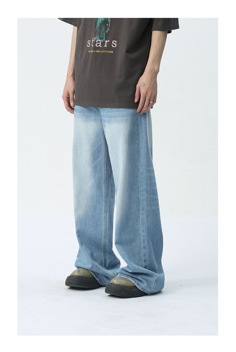 Japanese Brand × Jean Wide Leg Jeans New Simple Size US 33 - 4 Thumbnail