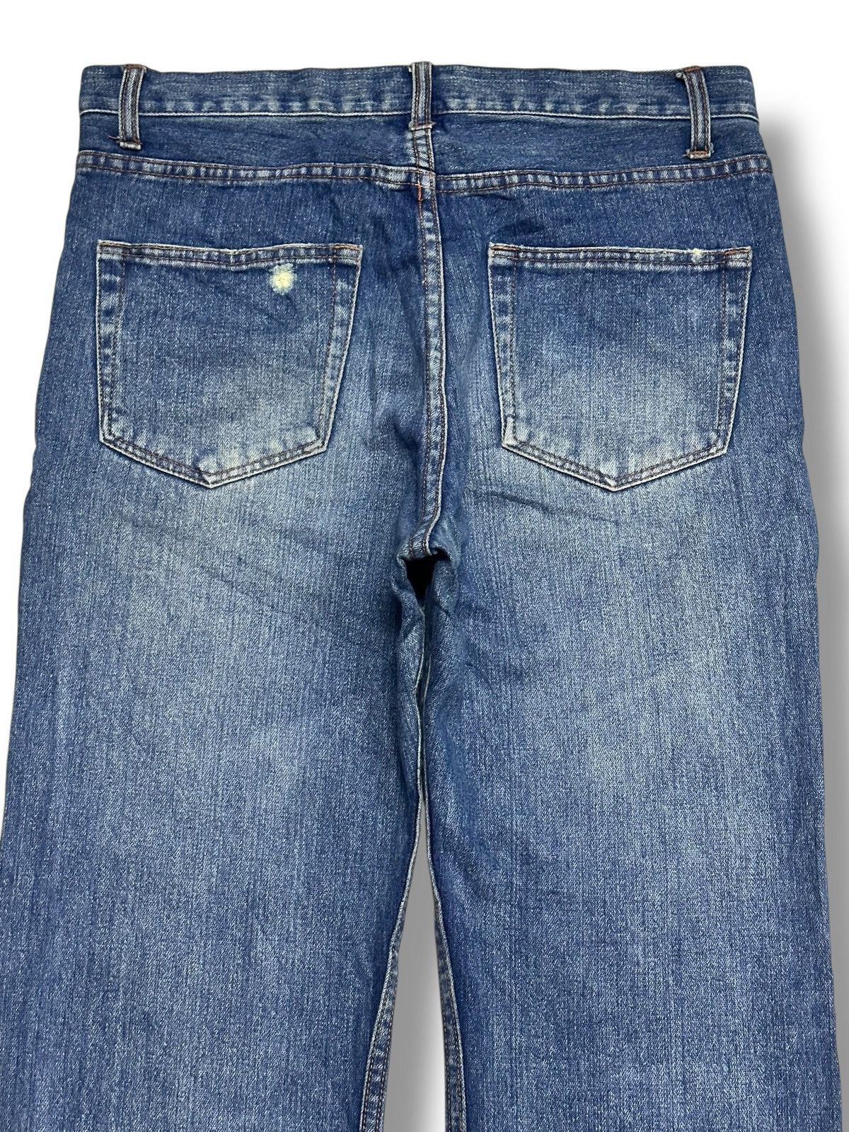 Japanese Brand Nylaus Jeans Baggy Loose Distressed With Faded Wash Size US 33 - 5 Thumbnail