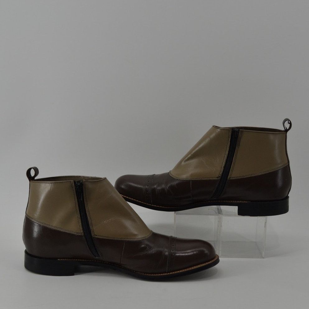 Stacy Adams Stacy Adams Mens Size 11 Madison Cap Toe Boots Gatsby Zip Size US 11 / EU 44 - 9 Thumbnail