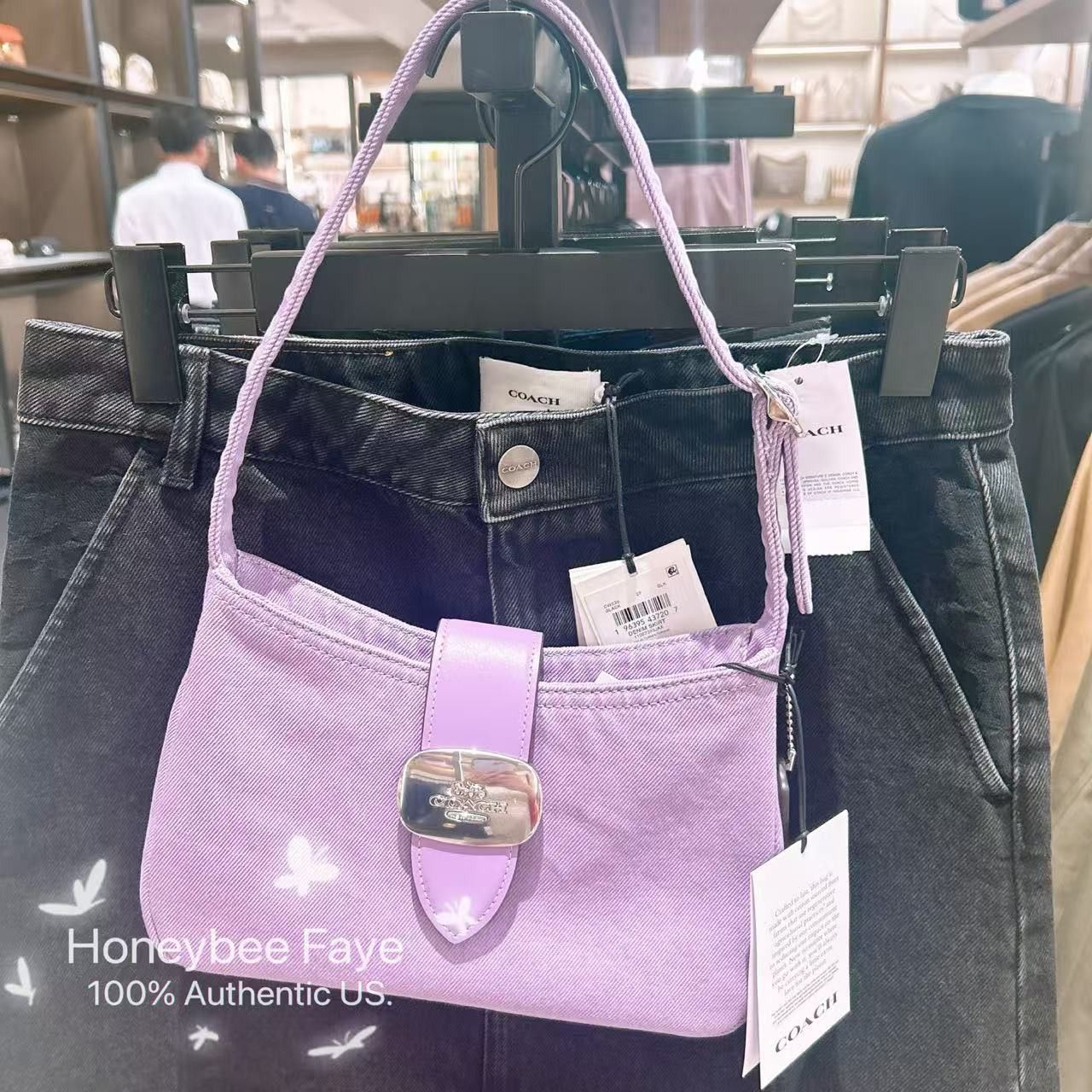Coach Eliza Shoulder Bag CBR14 denim/Silver/Iris Size ONE SIZE - 3 Thumbnail