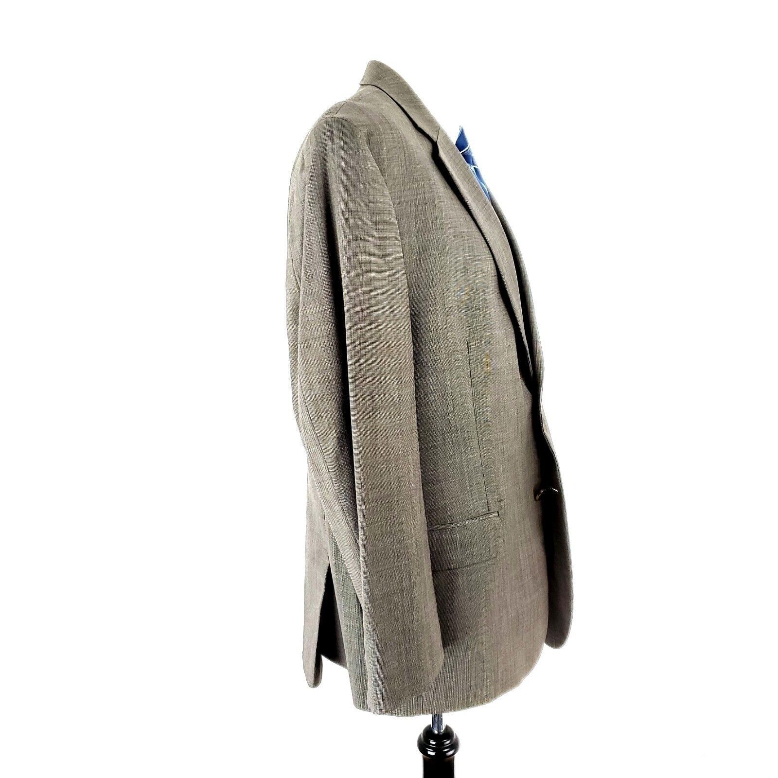 Joseph Abboud Joe Joseph Abboud Wool 2 Button Blazer 42R Beige Nailshead J Size 42R - 6 Thumbnail