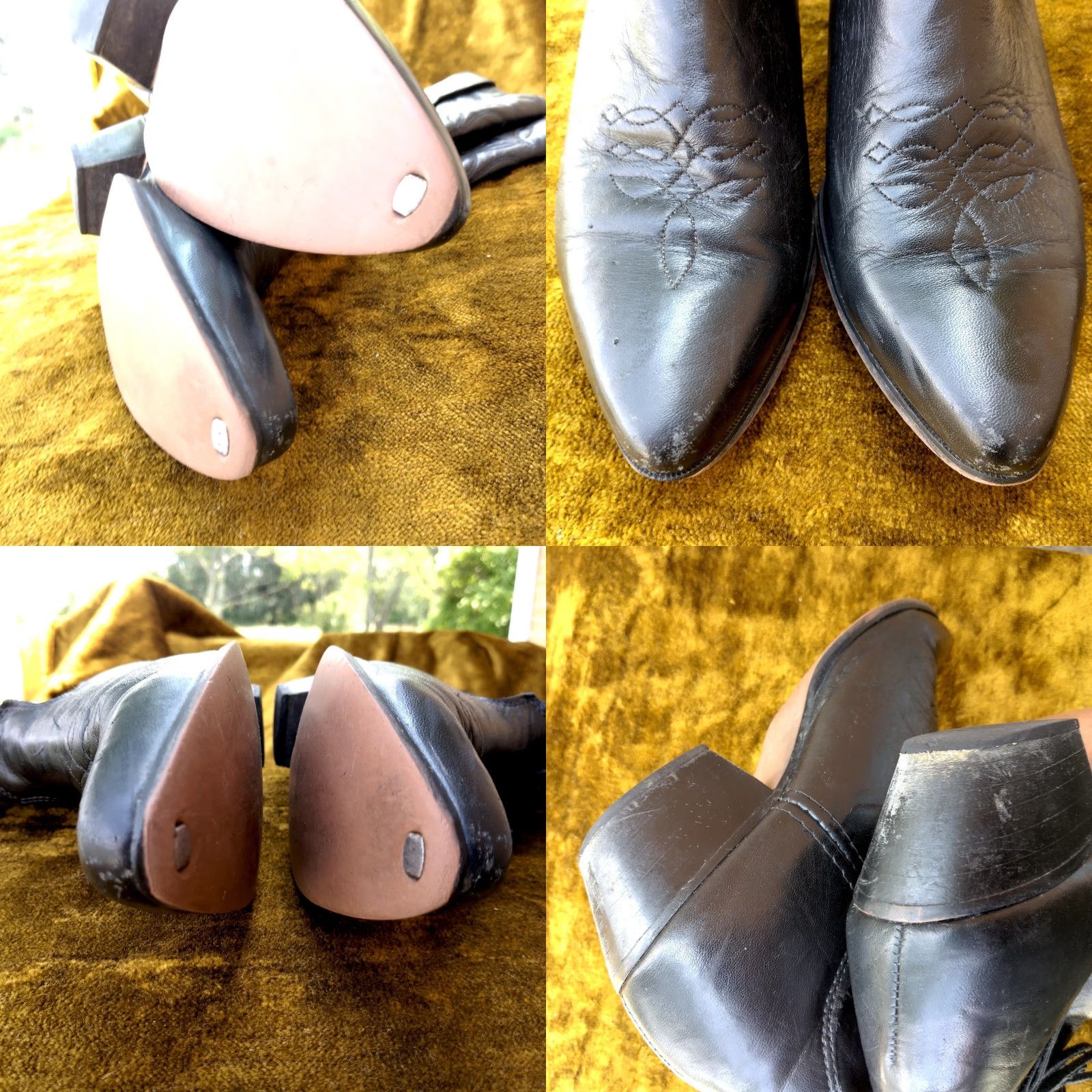 Vintage VINTAGE Laredo Western Boots Women 8.5 M Black Leather Fringe Tassel Ankle Cowgirl Ranch Boot Size US 9 / IT 39 - 10 Thumbnail