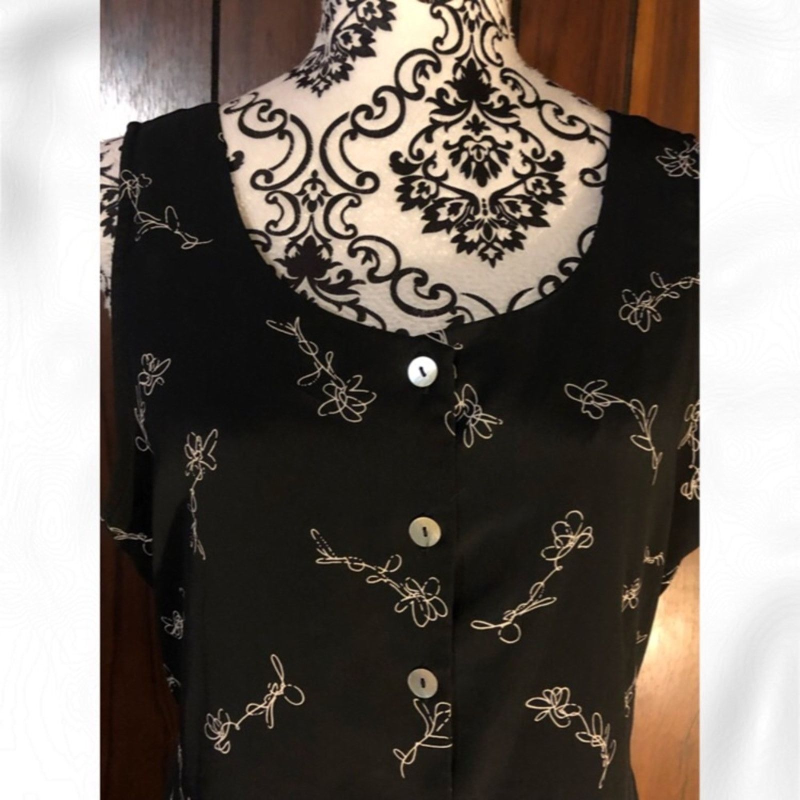 Worthington Worthington Floral Button Down Sleeveless Dress Size XL / US 12-14 / IT 48-50 - 4 Thumbnail