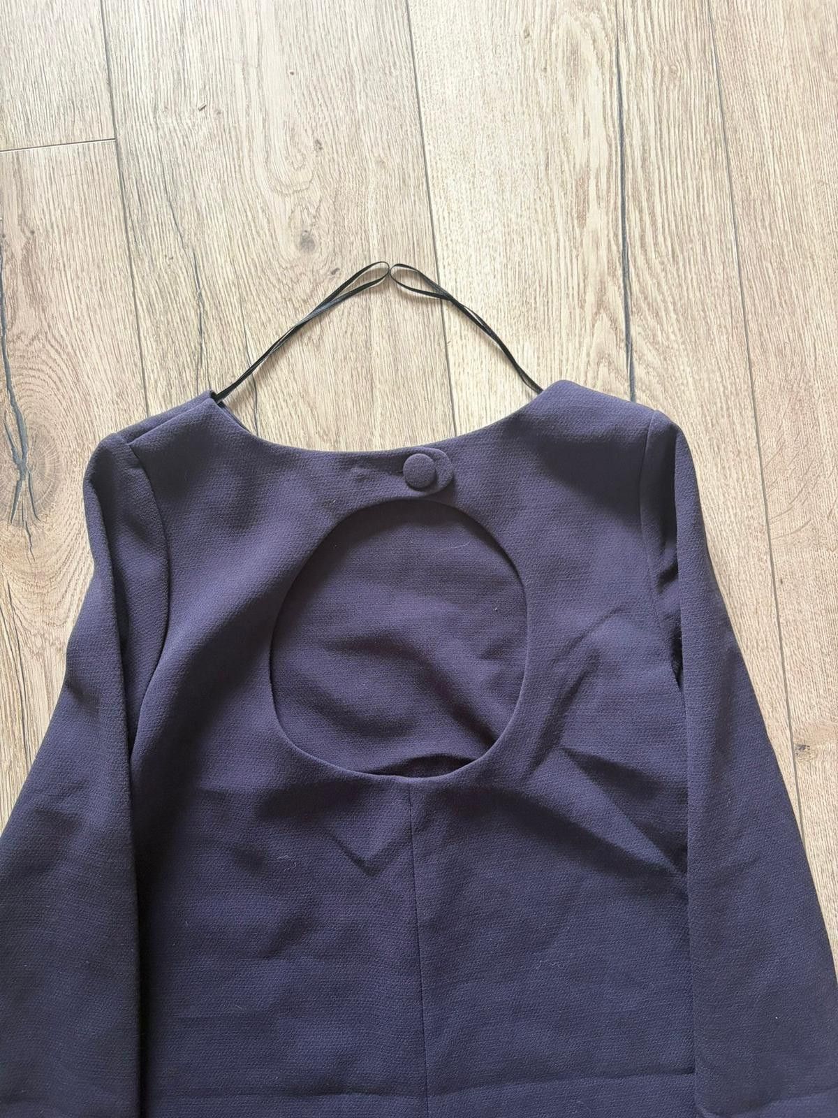 ba&sh Ba&sh Paris Navy Blue Open Back Mini Dress Ruffle Sz M Size M / US 6-8 / IT 42-44 - 3 Thumbnail