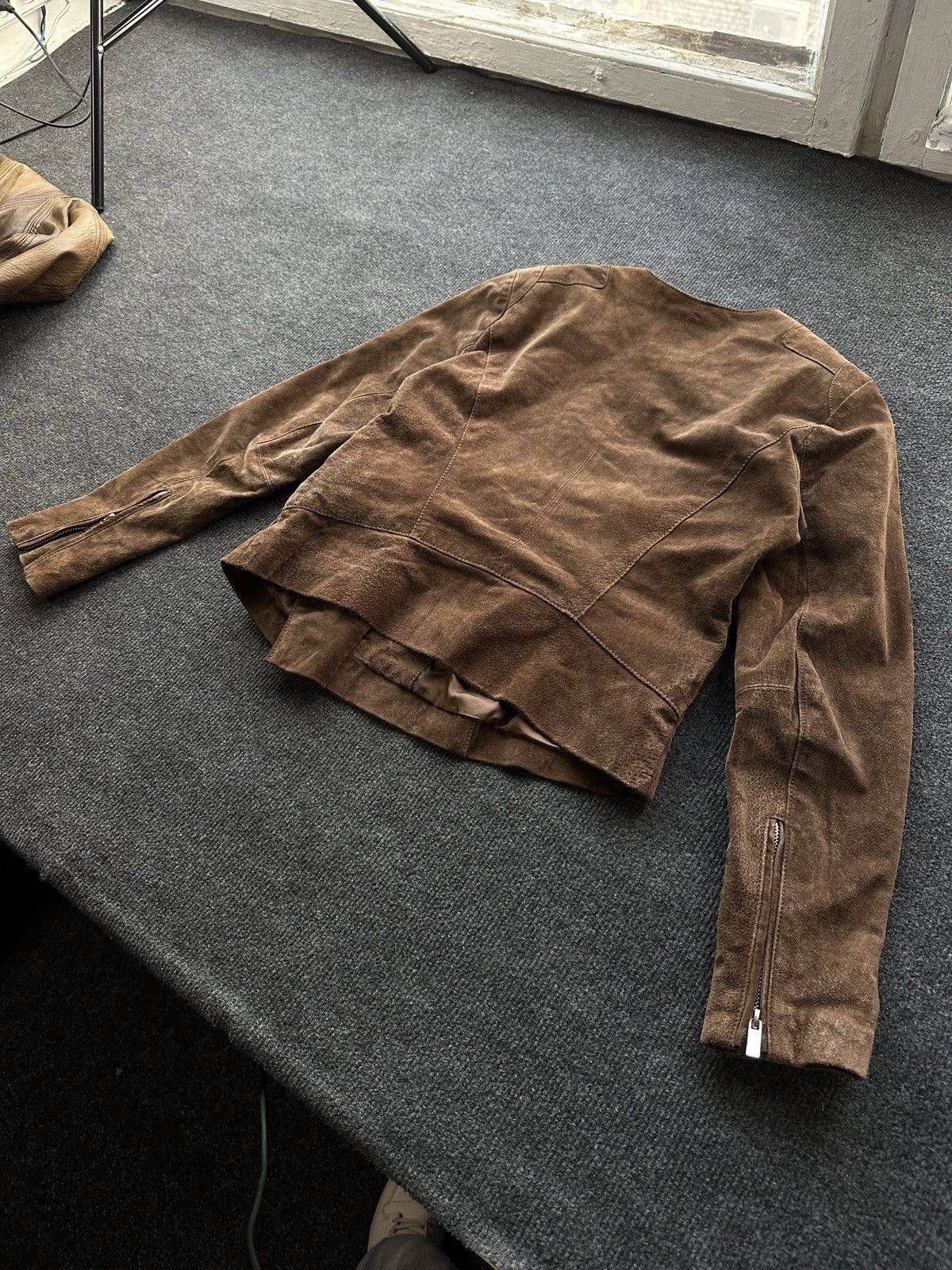 Leather 🚨 LEATHER WOMEN OPIUM LUXURY JACKET ZIP AVANT GARDE POCKET Size S / US 4 / IT 40 - 10 Thumbnail