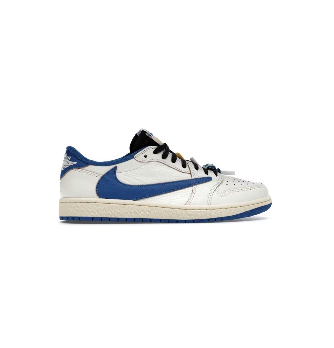 Fragment Design × Nike × Travis Scott JORDAN 1 RETRO LOW OG SP SAIL MILITARY BLUE SNEAKERS Size US 8 / EU 41 - 1 Thumbnail