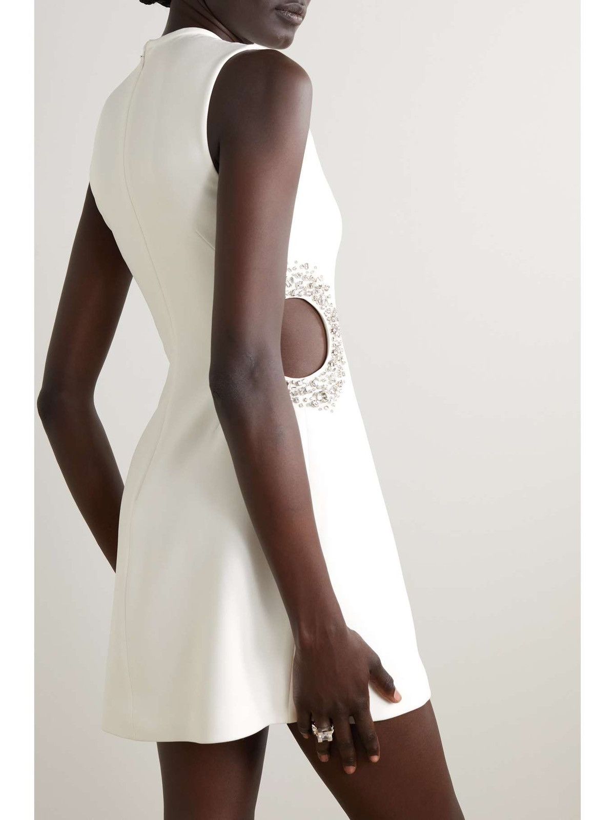 $895 A.L.C. Skye crystal cutout cady mini dress size 0