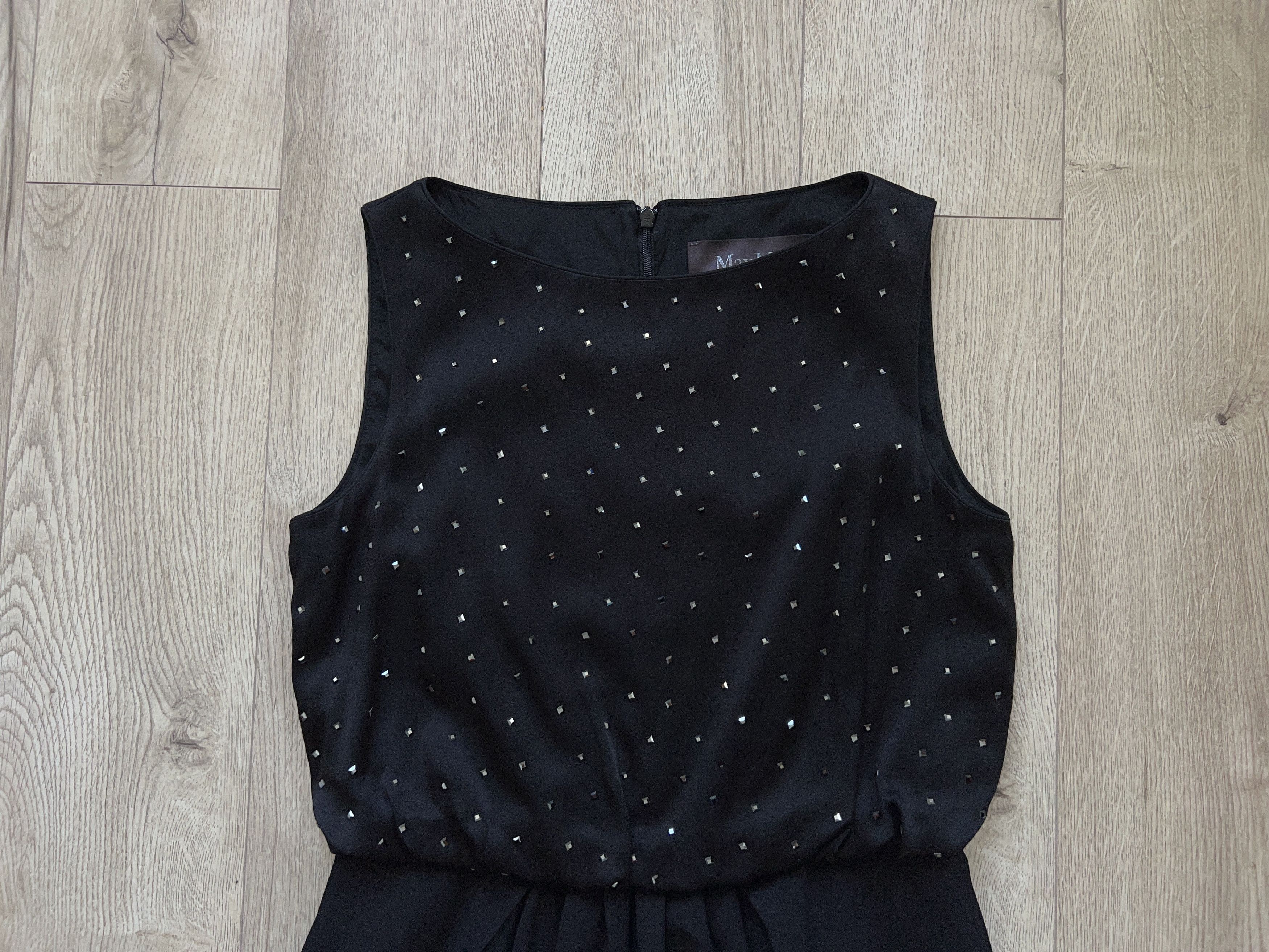 Designer × Max Mara MAX MARA New Collection Dress Black Sleeveless Knee Length Size M / US 6-8 / IT 42-44 - 4 Thumbnail