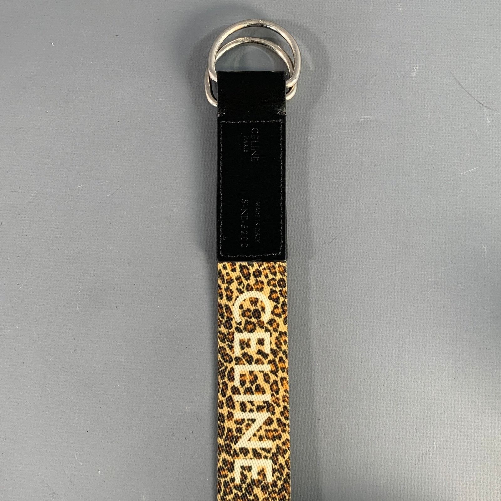 Celine CELINE HEDI SLIMANE Beige Brown & White Canvas Belt Size ONE SIZE - 2 Thumbnail