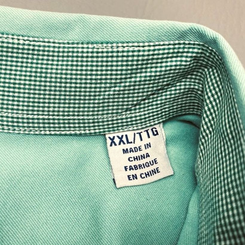 Tommy Bahama Tommy Bahama Shirt Mens 2XL Green Oasis Twill Solid Button Up Long Sleeve Logo Size US XXL / EU 58 / 5 - 7 Thumbnail