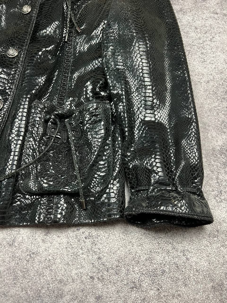 Hysteric Glamour Vintage Y2k Snakeskin Leather Lacquer Jacket Snake Print Size L / US 10 / IT 46 - 13 Thumbnail