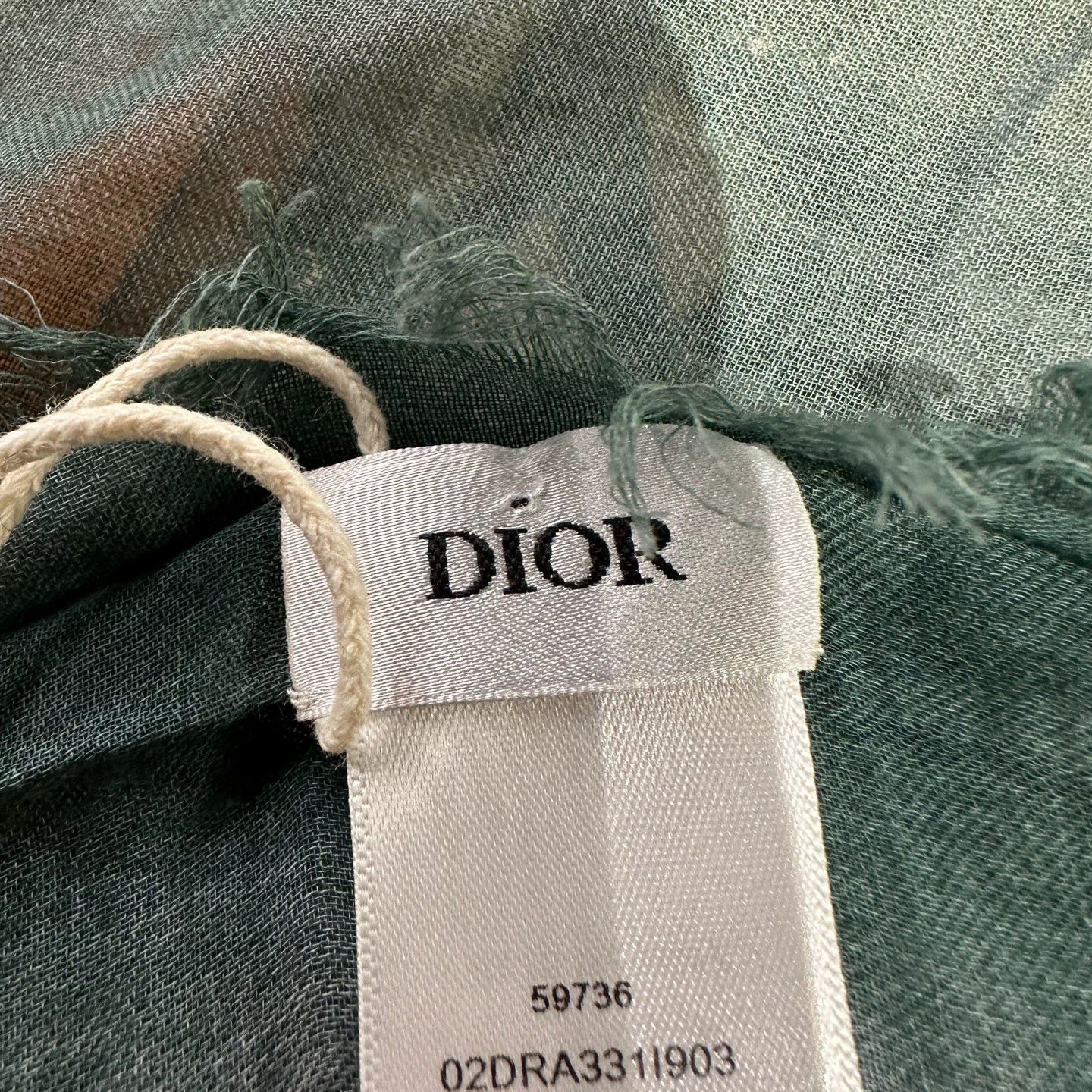 Christian Dior Monsieur Dior rainbow tie-dye logo scarf U cotton Size ONE SIZE - 3 Thumbnail