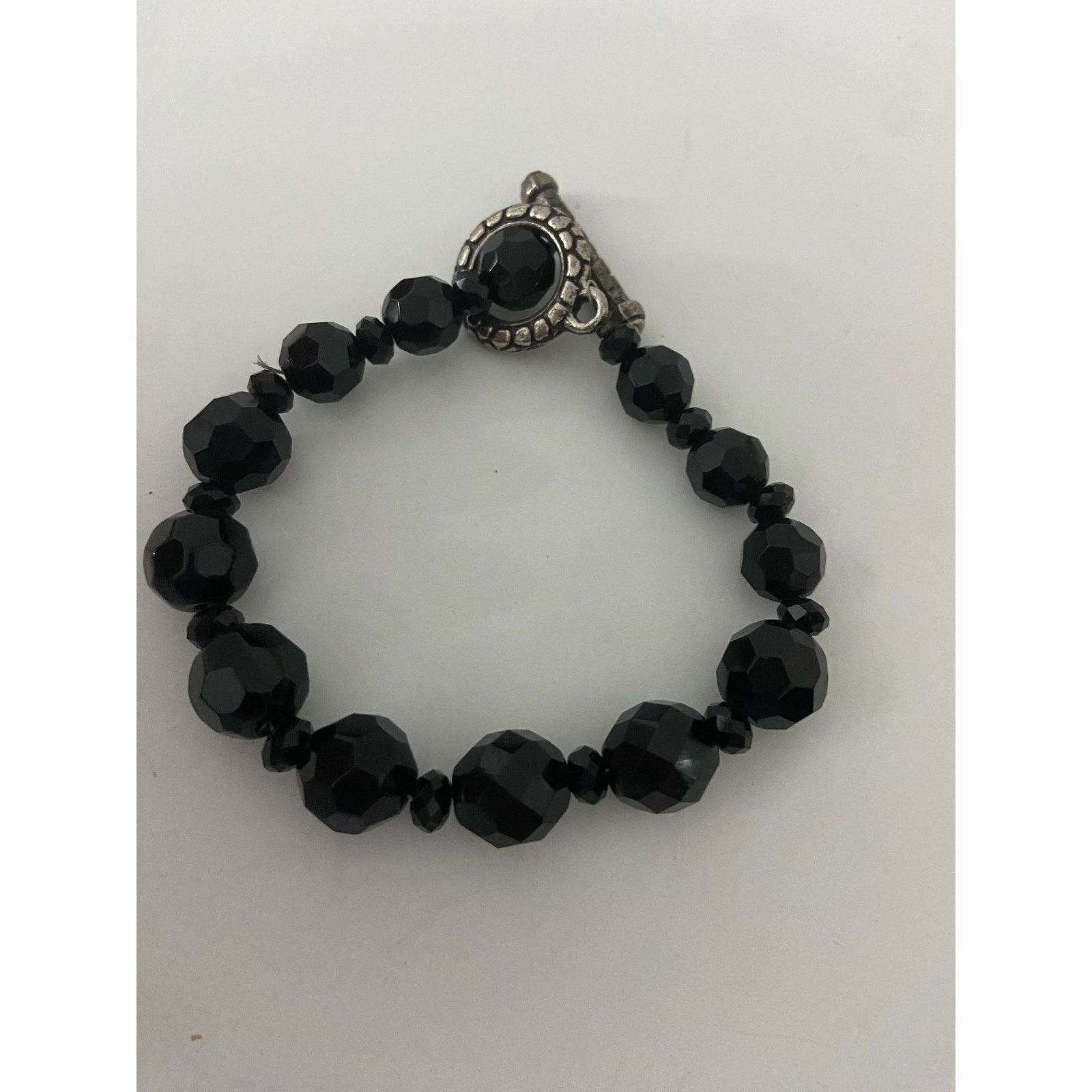 Vintage black bead bracelet Size ONE SIZE - 3 Thumbnail