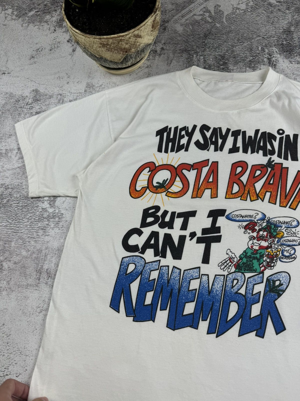 Vintage Joke Spain Costa Brava But can't remember Style Funny USA Size US M / EU 48-50 / 2 - 4 Thumbnail
