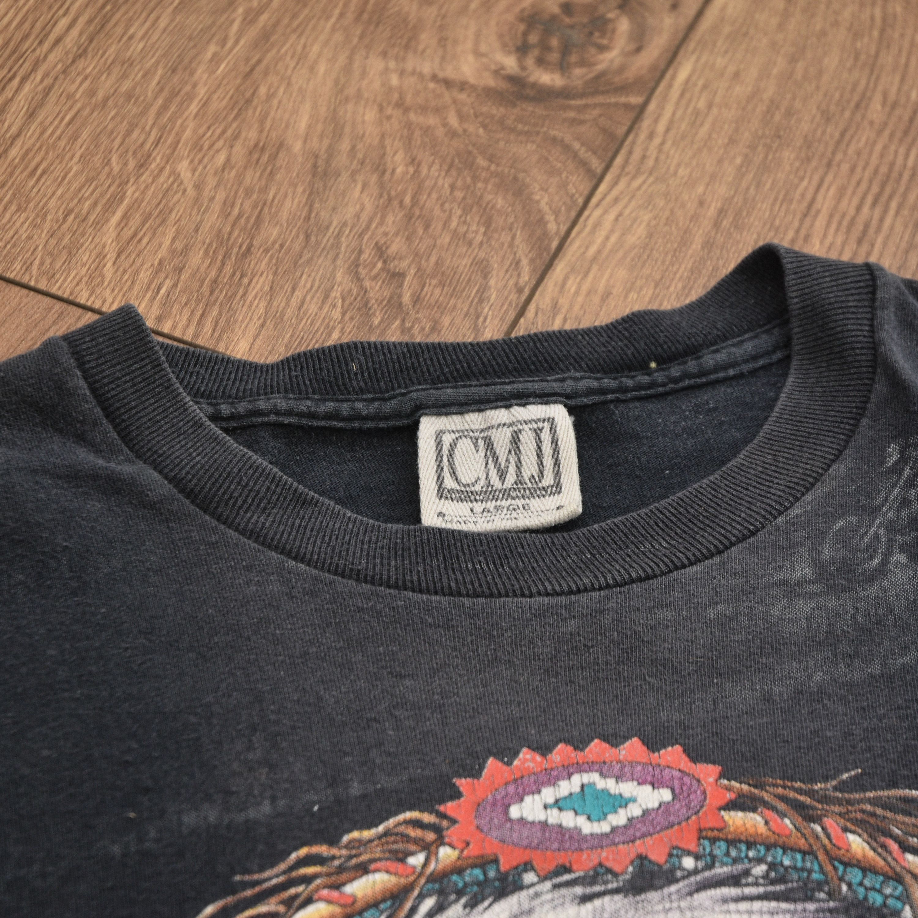 Vintage Vintage 1993 CMJ Bikers Eagle USA Thunder Faded Tee Y2K Size US L / EU 52-54 / 3 - 10 Thumbnail
