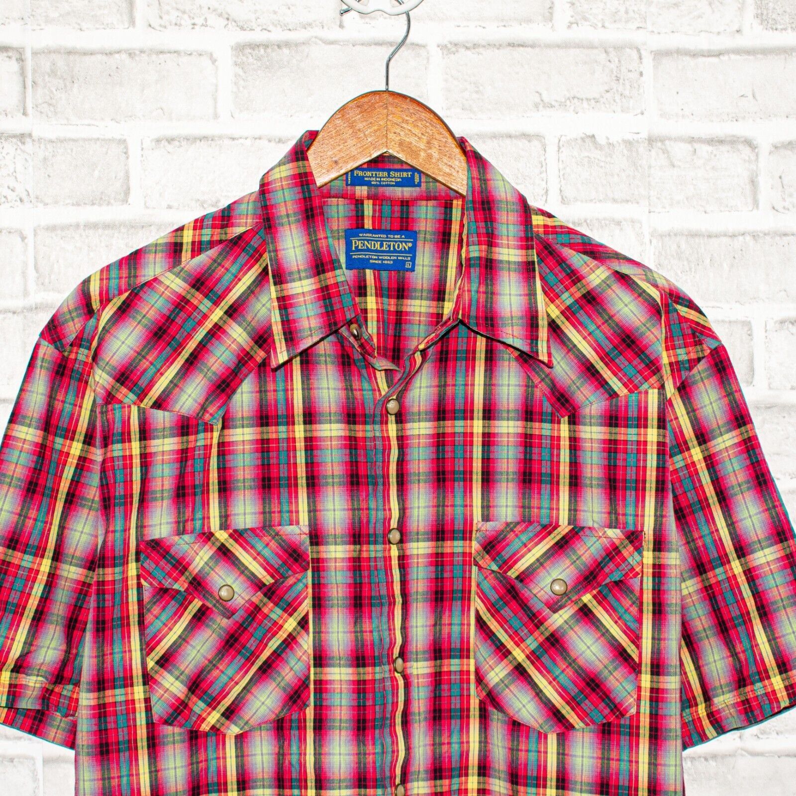 Pendleton PENDLETON Western Pearl Snap Frontier Shirt Short Sleeve Size US L / EU 52-54 / 3 - 4 Thumbnail