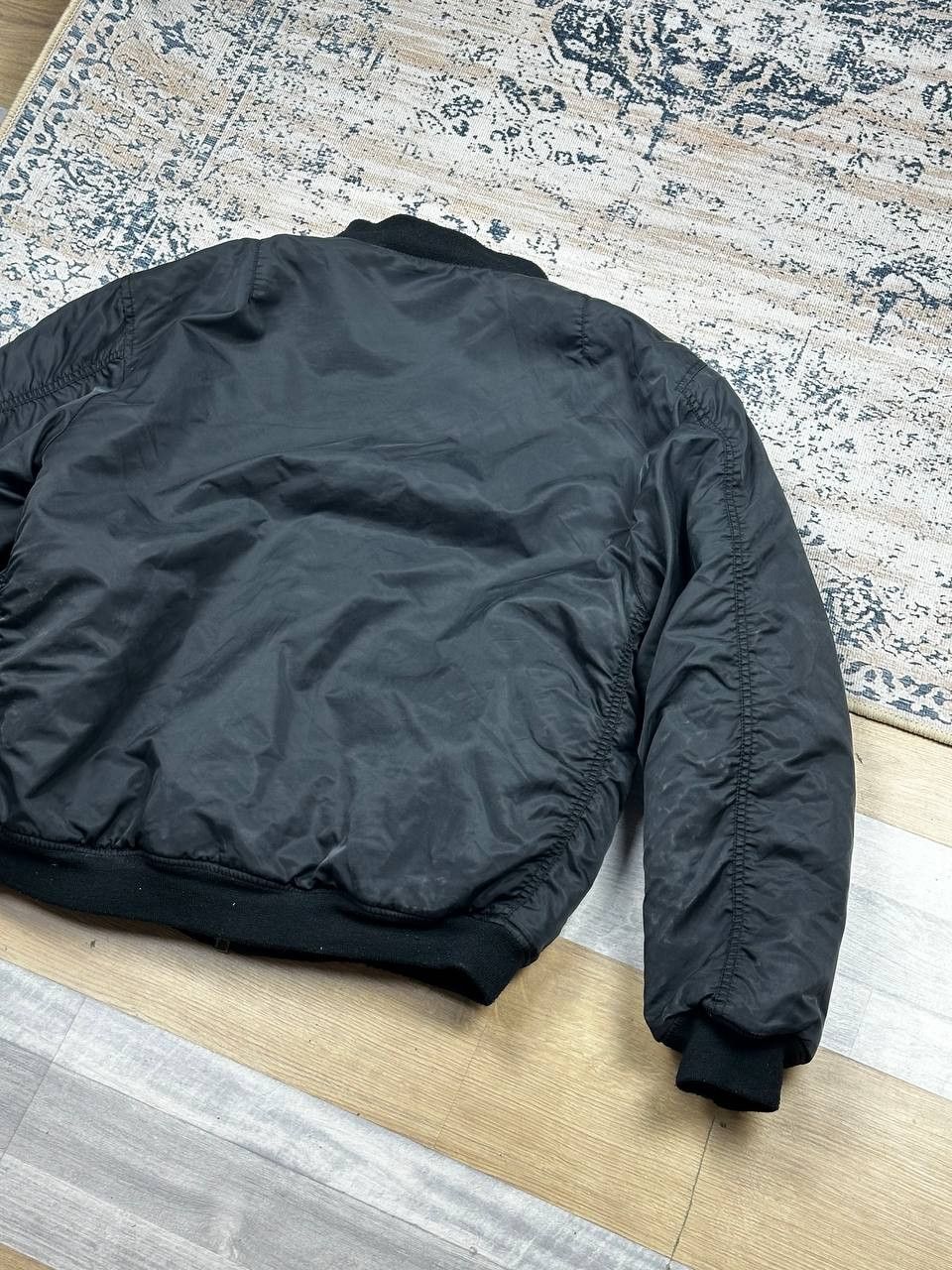 Vintage Vintage Avant Garde MA 1 Baggy Black Bomber Jacket Size US L / EU 52-54 / 3 - 11 Thumbnail