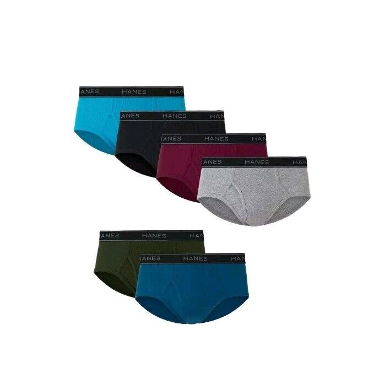 Hanes Hanes Men's Underwear Briefs 6-Pack Mid-Rise Size 3XL Size 46 - 1 Thumbnail