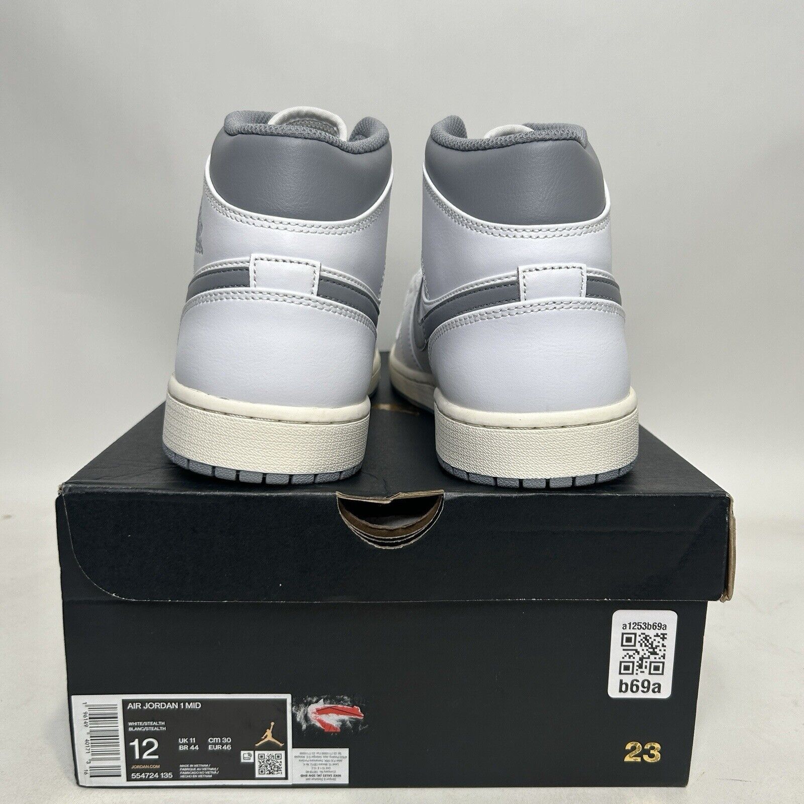 Nike Nike Air Jordan 1 Mid Retro “Neutral Grey” 2024 Size US 12 / EU 45 - 4 Thumbnail
