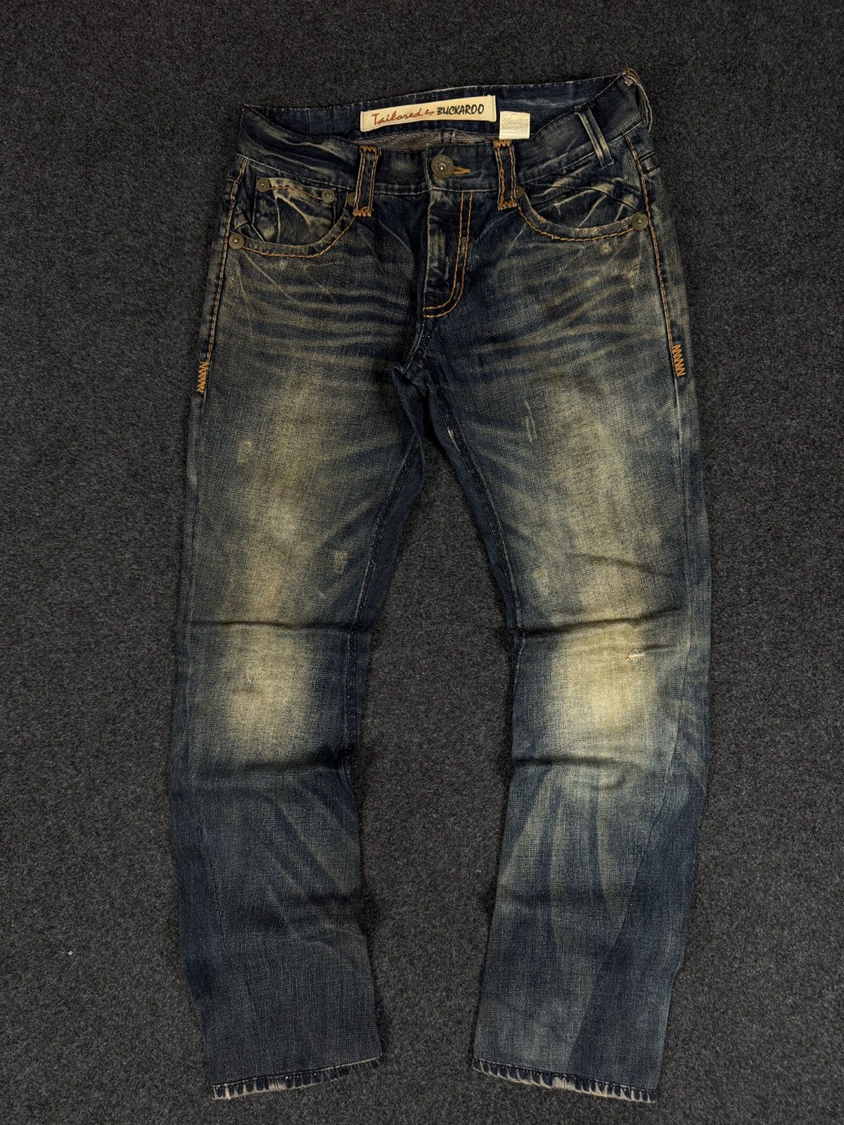 Japanese Brand Vintage Rare Design Distressed Denim Buckaroo Jeans Size US 32 / EU 48 - 2 Thumbnail
