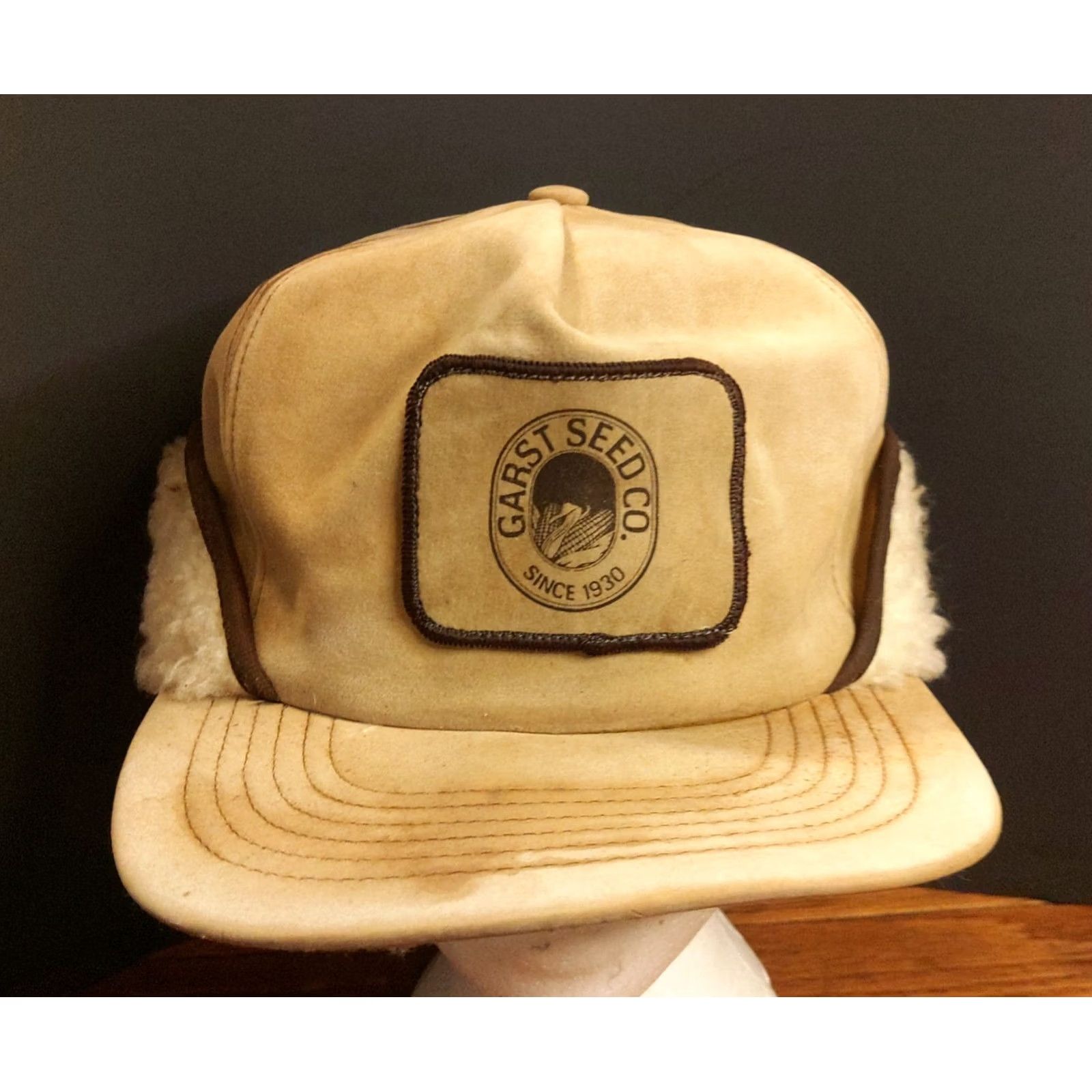Vintage Vintage Garst Seed Corn Faux Suede Trapper Hat Beige Large L Workwear Men Cap Size US L / EU 52-54 / 3 - 2 Thumbnail