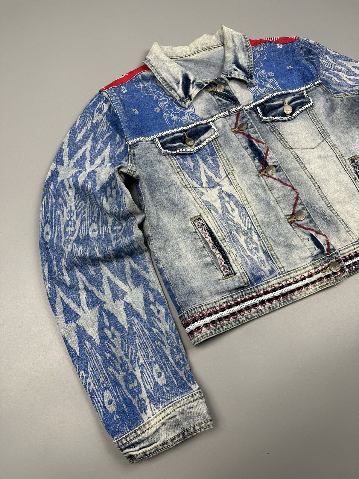 Desigual × Japanese Brand Desigual Native Shashiko Denim Jacket Size US M / EU 48-50 / 2 - 3 Thumbnail