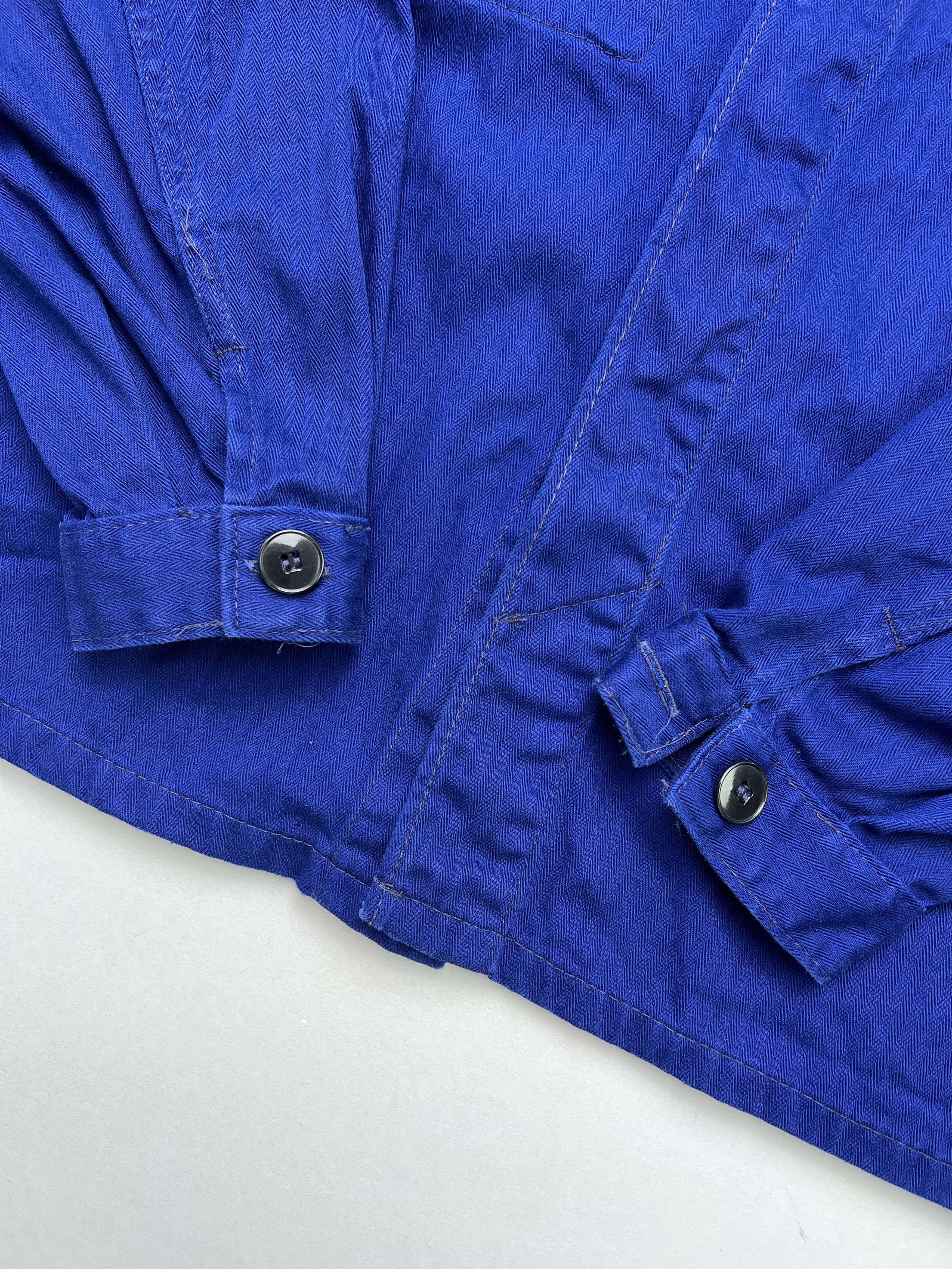 Vintage French Work Short Jacket Vintage Hbt Bleu De Travail Size US M / EU 48-50 / 2 - 5 Thumbnail