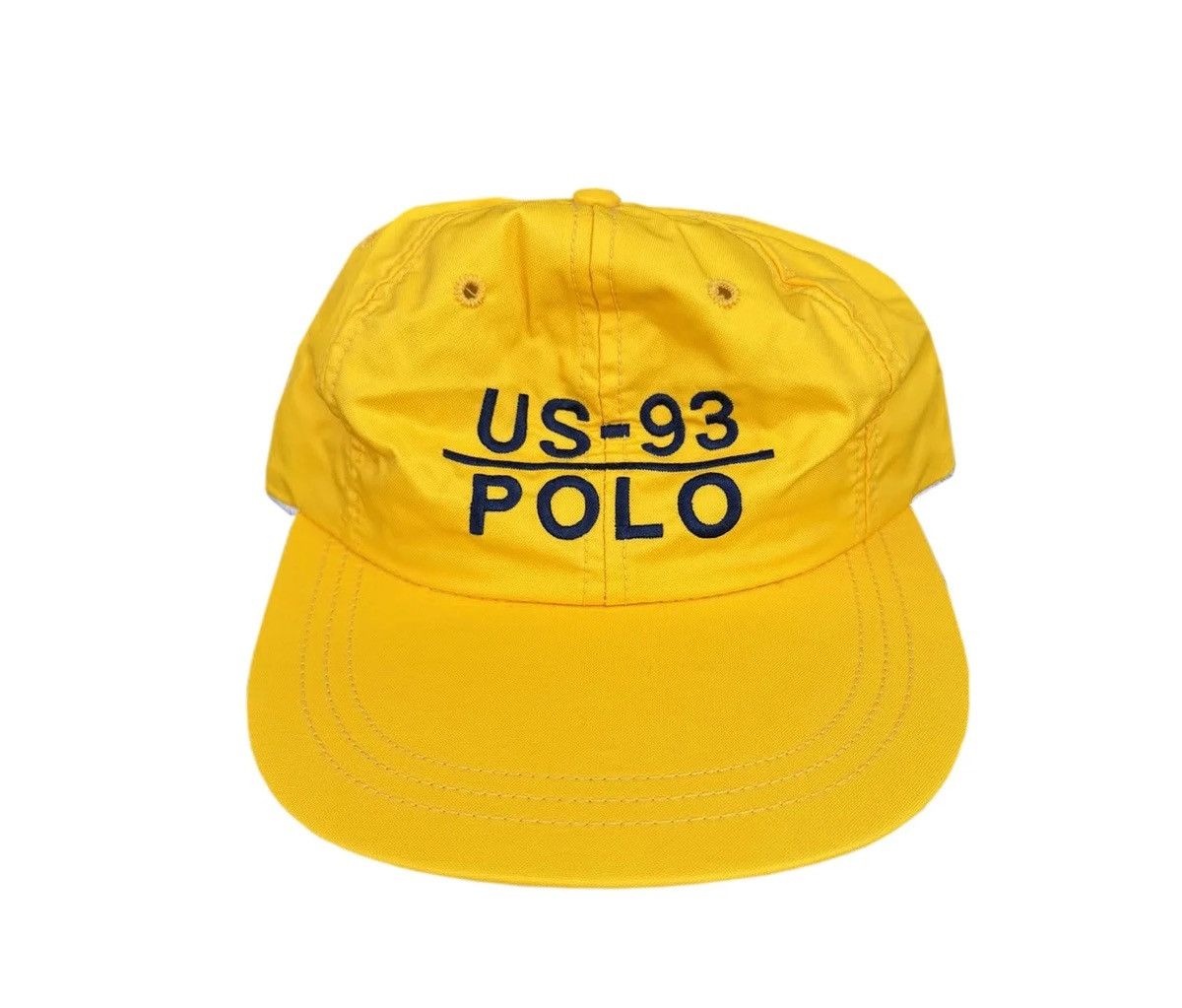 Polo Ralph Lauren Vintage Polo Ralph Lauren US-93 Yellow / Navy Hat (Size M) Size ONE SIZE - 1 Thumbnail