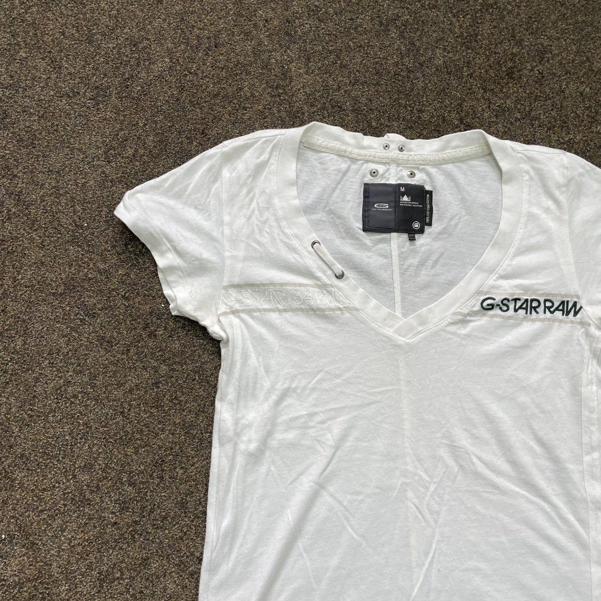 Vintage Vintage Y2K White Graphic Tee Streetwear Indie Washed Boxy S Size S / US 4 / IT 40 - 3 Thumbnail
