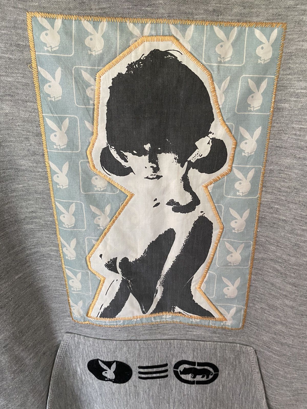 Ecko Unltd. 🔥2000s RARE ECHO x Playboy pin up gril men face hoodie Size US L / EU 52-54 / 3 - 6 Thumbnail
