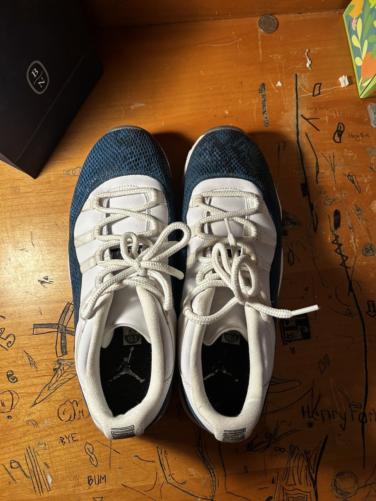 Jordan Brand Jordan 11 Retro Low “Snake Navy” 2019 Size US 10.5 / EU 43-44 - 6 Thumbnail