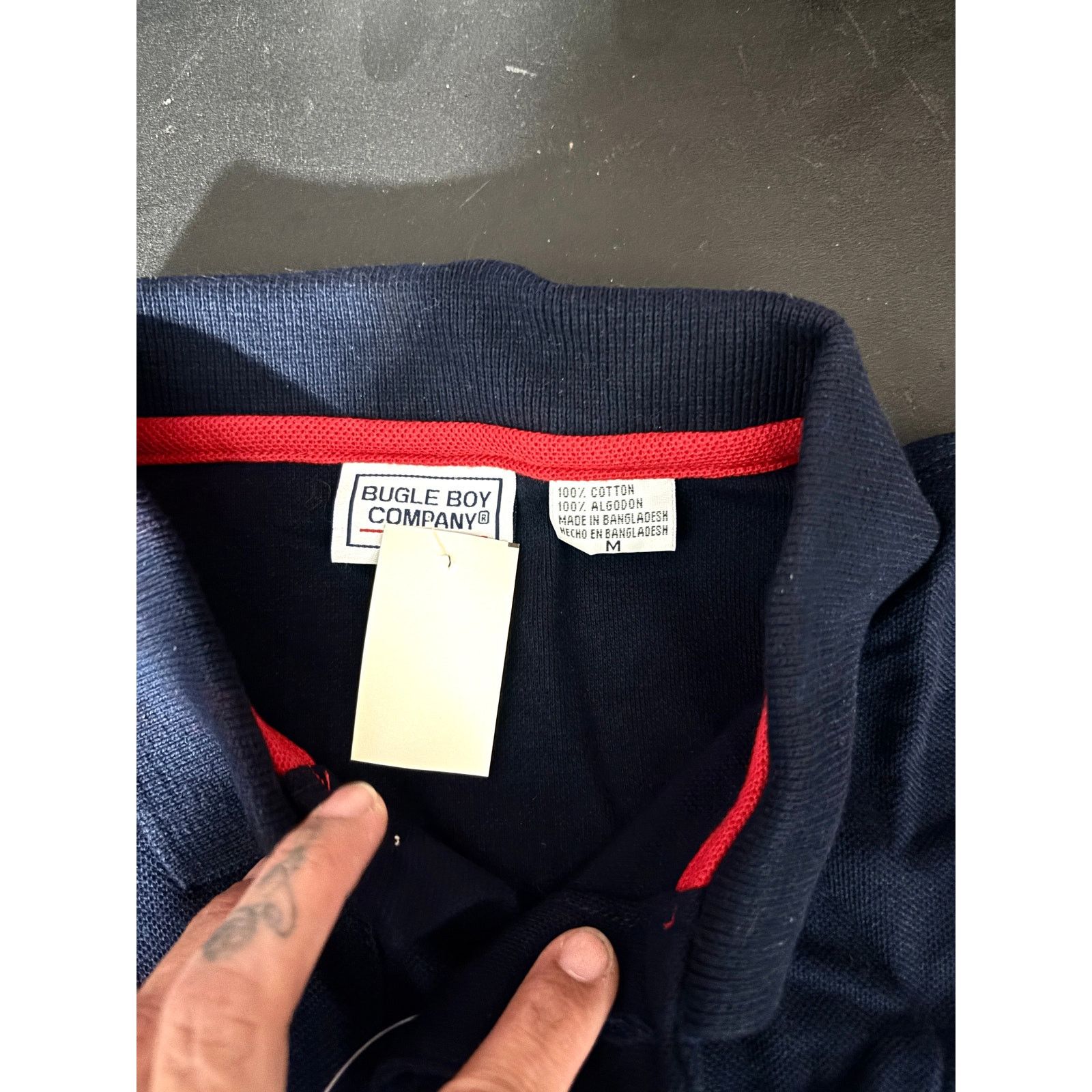 Bugle Boy Bugle Boy Company Navy Polo Shirt Mens Medium 100% Cotton Size US M / EU 48-50 / 2 - 5 Thumbnail