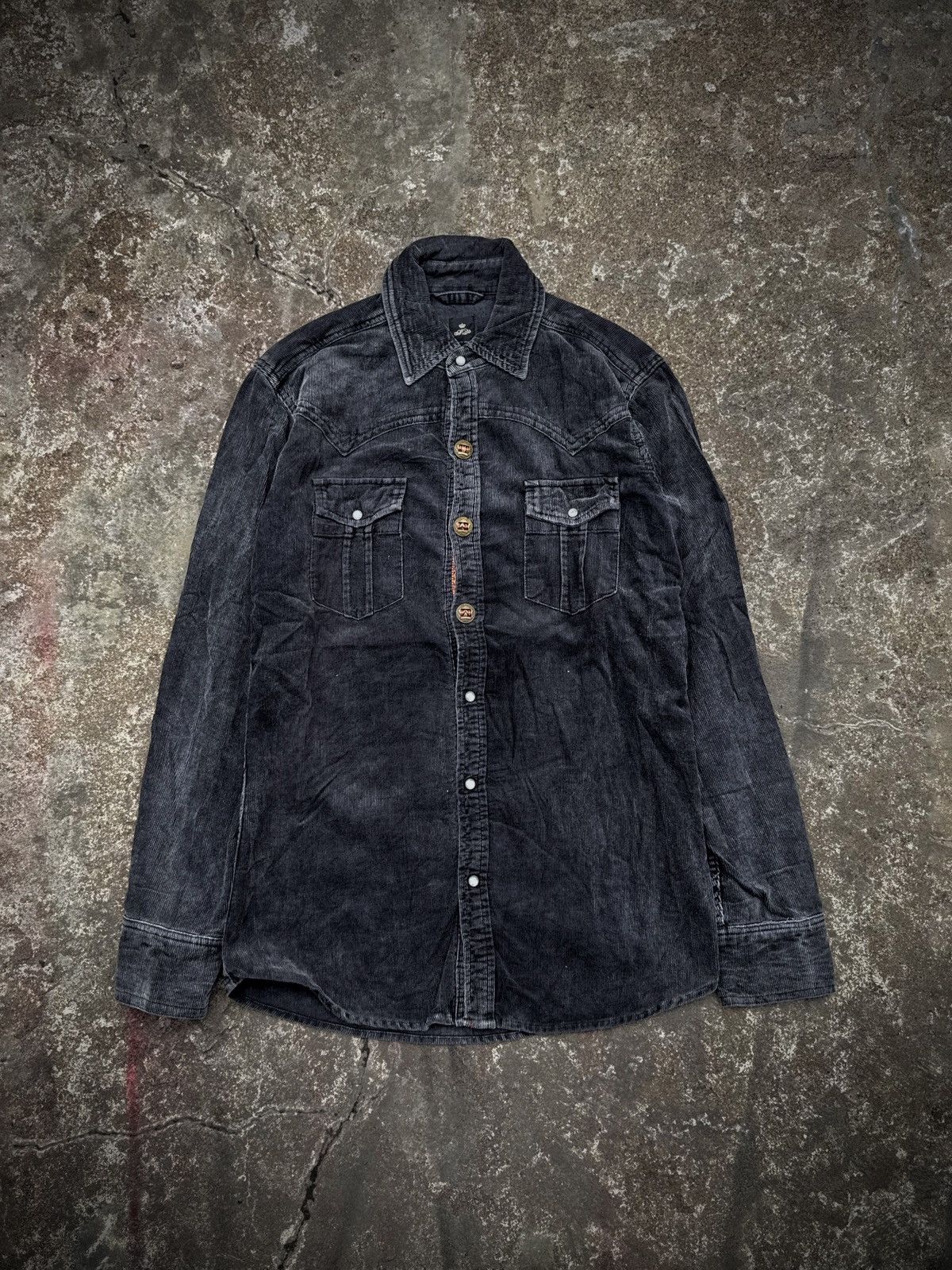 Tornado Mart Semanticdesign Wash Black Corduroy Long Shirt Size US M / EU 48-50 / 2 - 1 Thumbnail