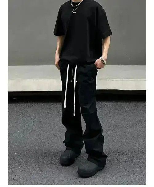 Designer stack baggy cargo zipper flared pants Size US 34 / EU 50 - 2 Thumbnail