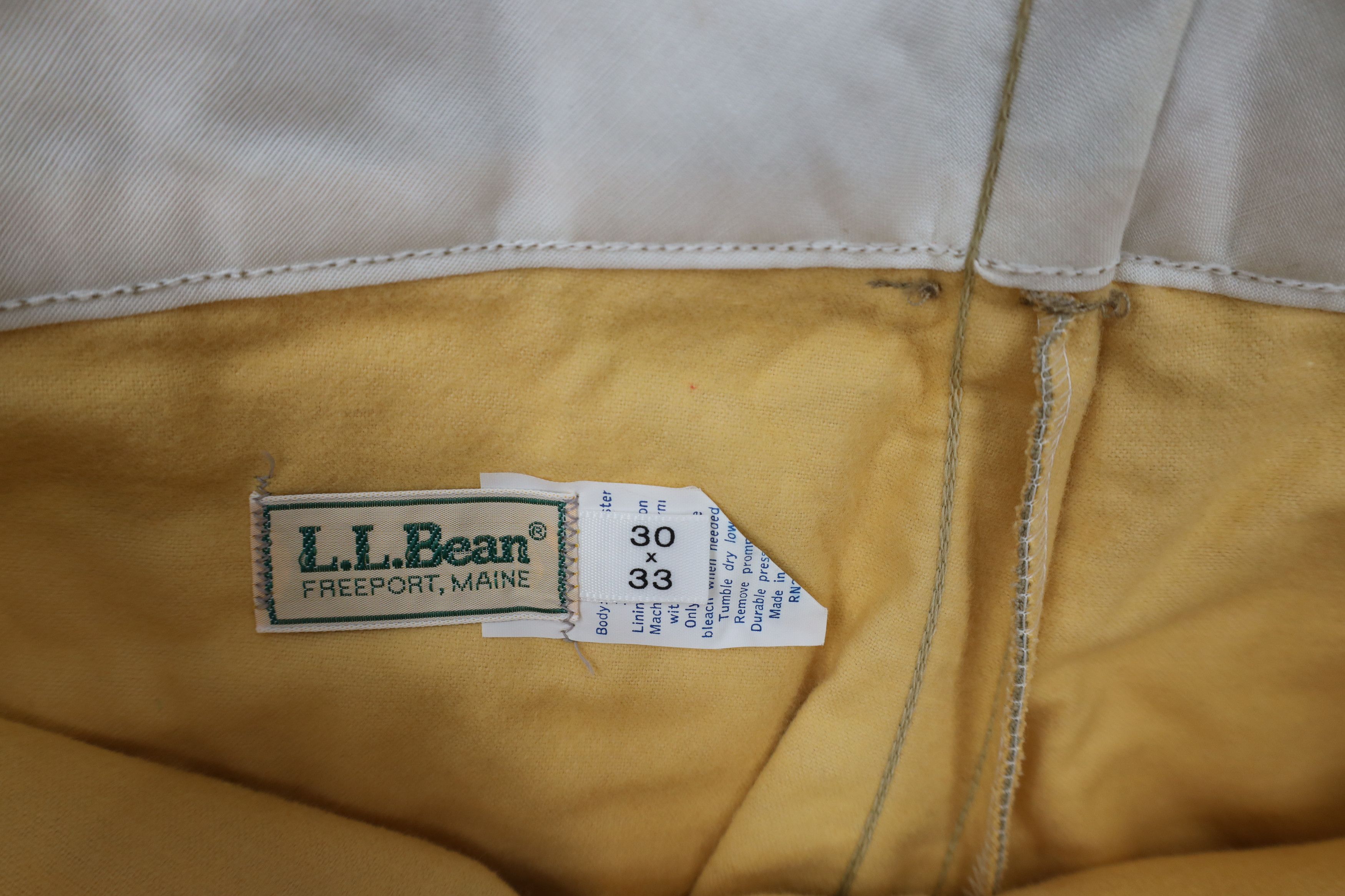 L.L. Bean Vintage 70s LL Bean Cloth Lined Wide Leg Pants Beige USA Size US 30 / EU 46 - 8 Thumbnail