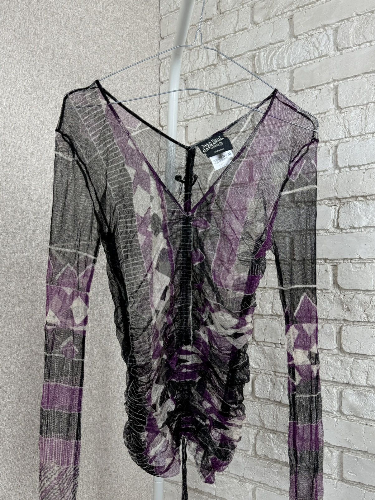 Jean Paul Gaultier Jean Paul Gaultier Extra Long Sleeve Mesh Multicolour Shirt Size M / US 6-8 / IT 42-44 - 3 Thumbnail