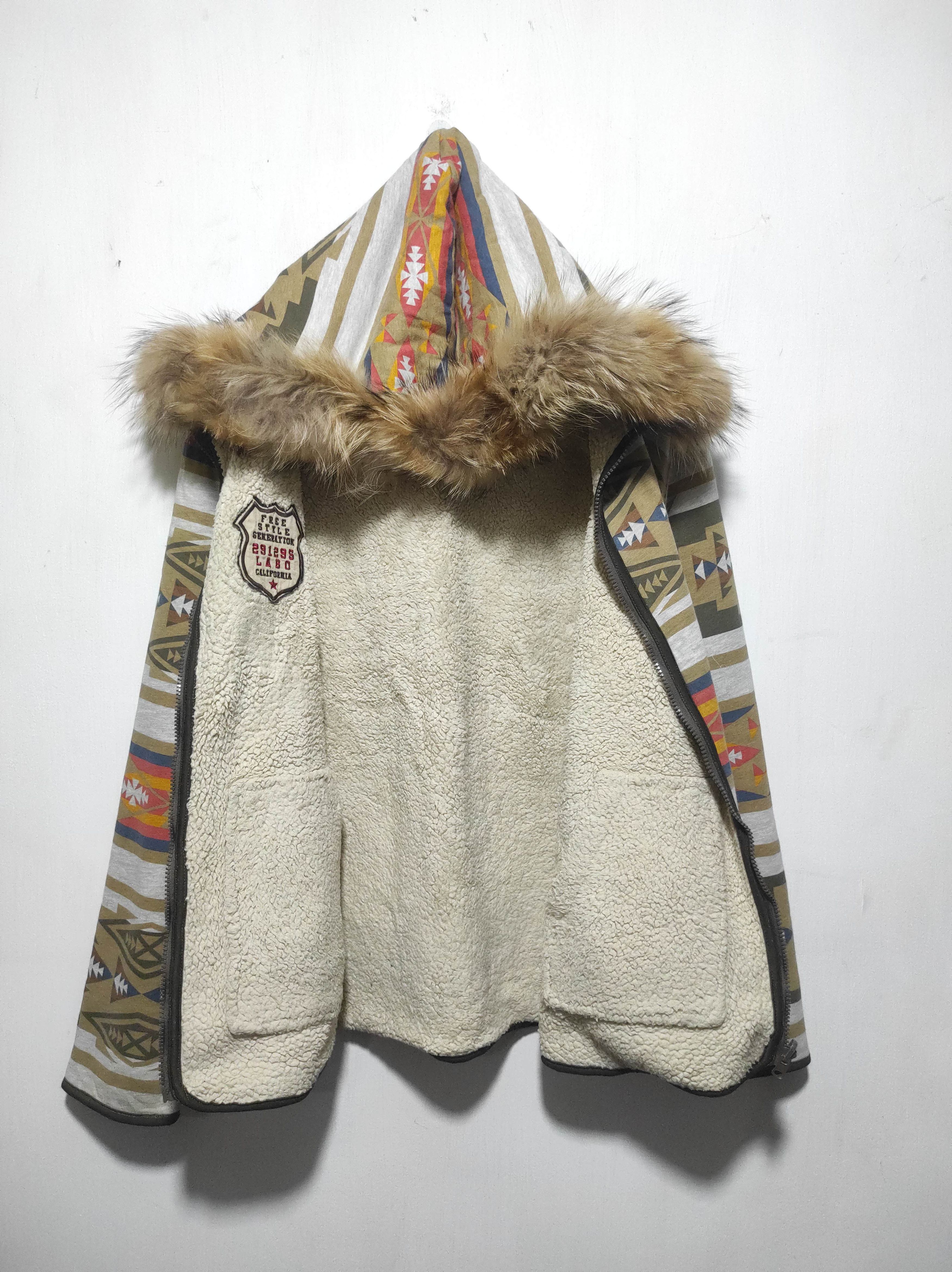 If Six Was Nine 291295 LABO Sherpa Zip Fur Hoodie Navajo Design Size US M / EU 48-50 / 2 - 12 Thumbnail