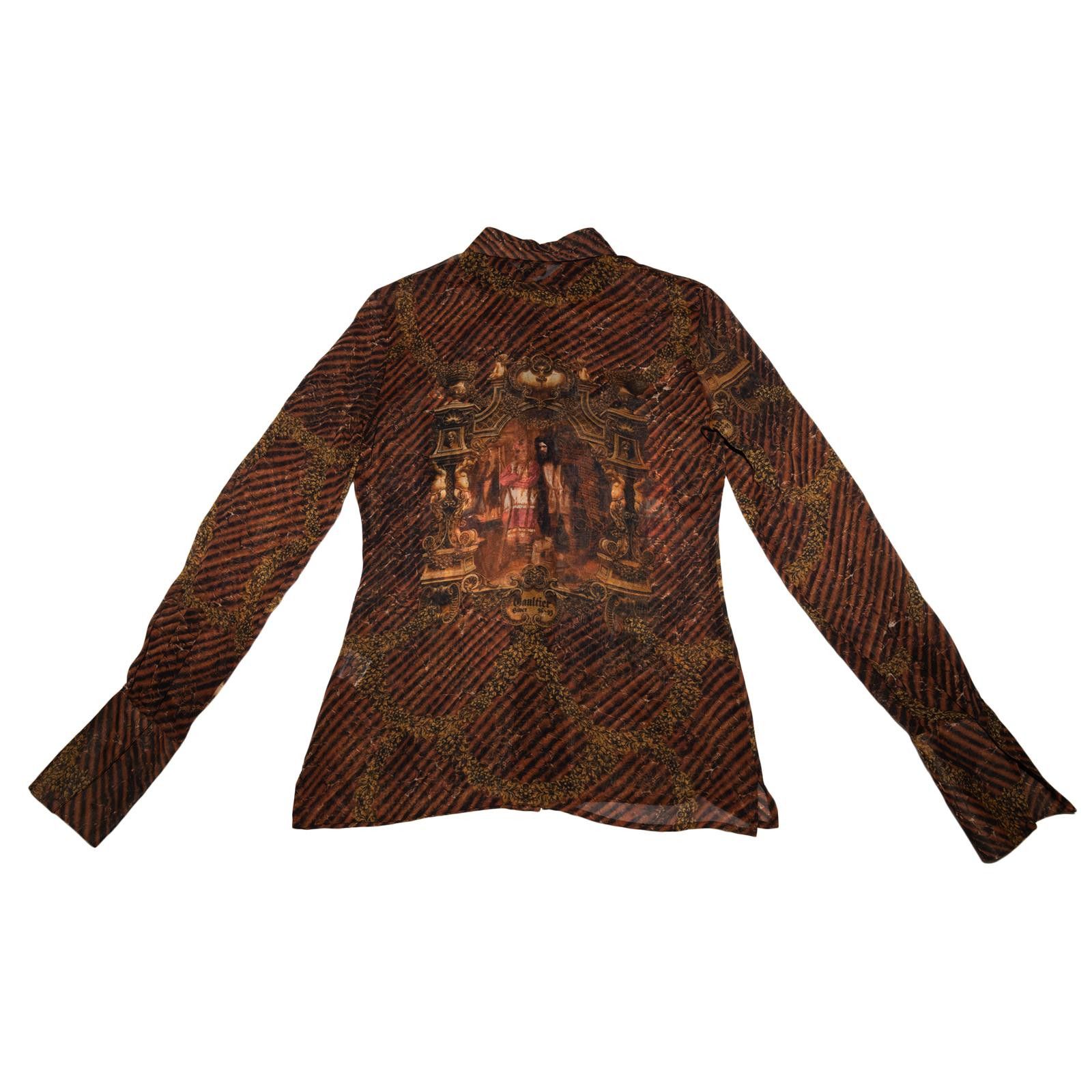 Jean Paul Gaultier Jean Paul Gaultier Femme FW 1998 Cathedral Print Rayon Shirt Size M / US 6-8 / IT 42-44 - 2 Thumbnail