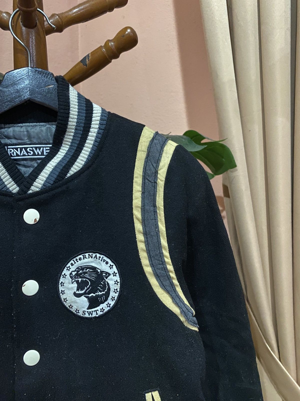 Japanese Brand Vintage RNASWEAT Stupid Wheel Varsity Jacket Wool Blend Size S / US 4 / IT 40 - 6 Thumbnail