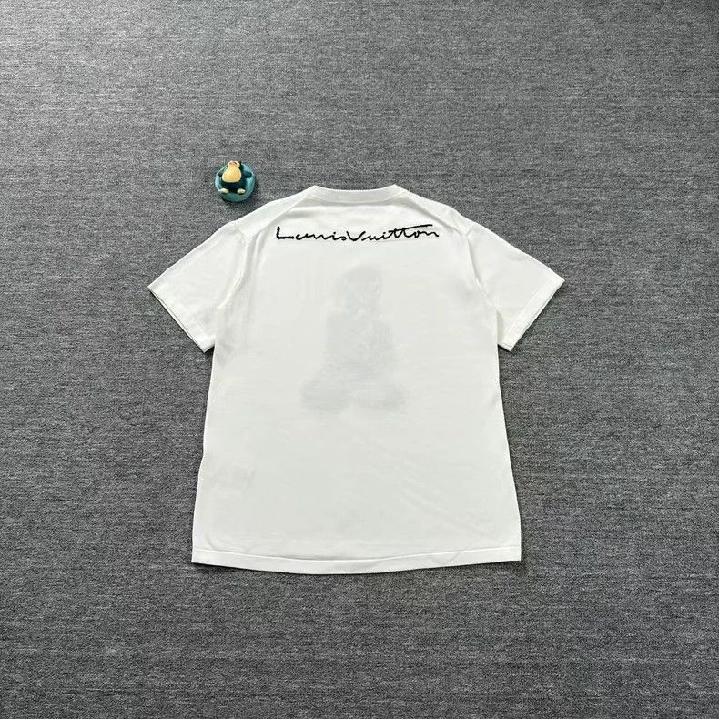 Louis Vuitton LV White Short Sleeve Rap T -2505 Size US XL / EU 56 / 4 - 2 Thumbnail