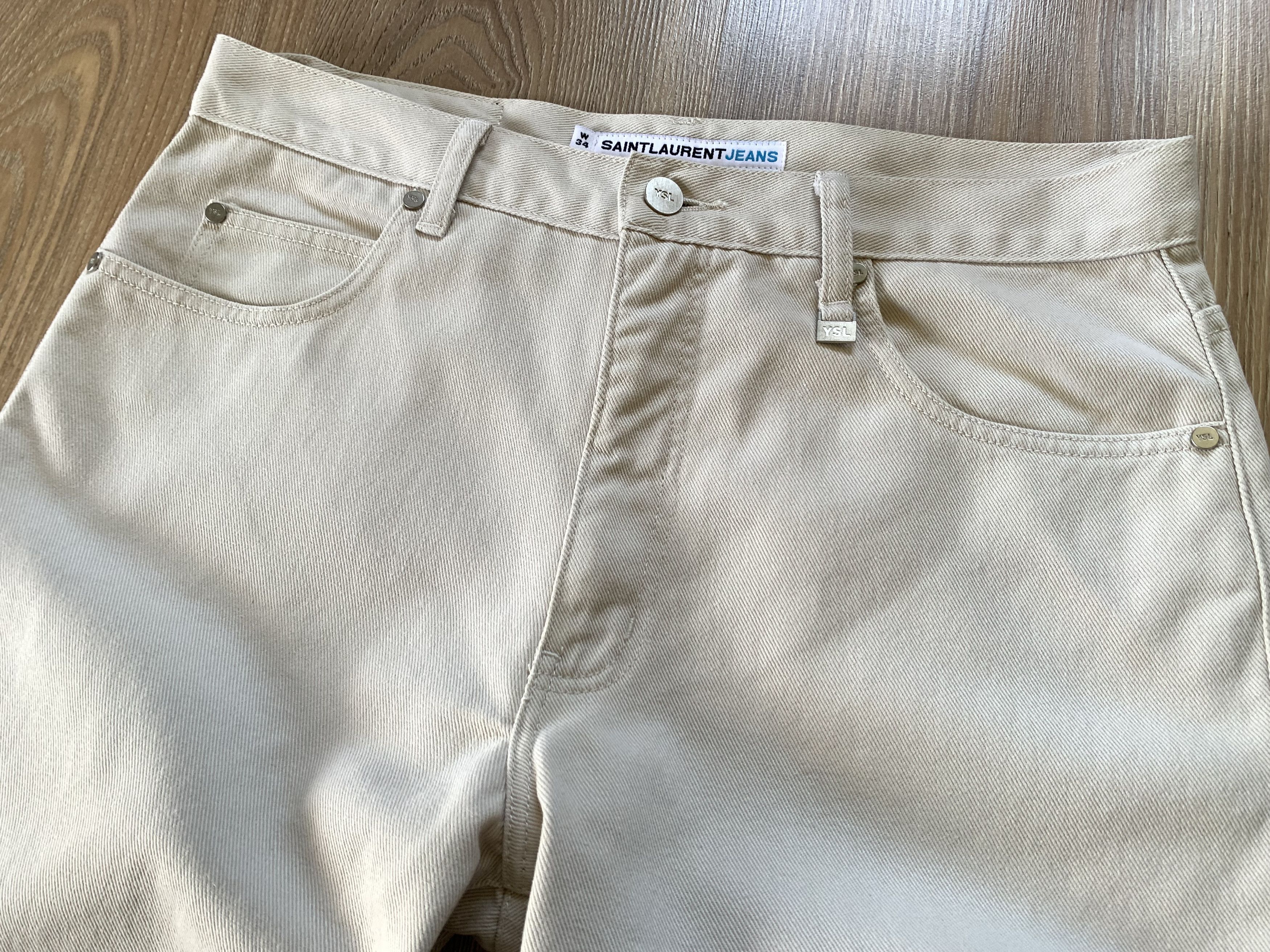 Yves Saint Laurent Yves Saint Laurent Vintage Beige Denim Jeans Size US 34 / EU 50 - 4 Thumbnail