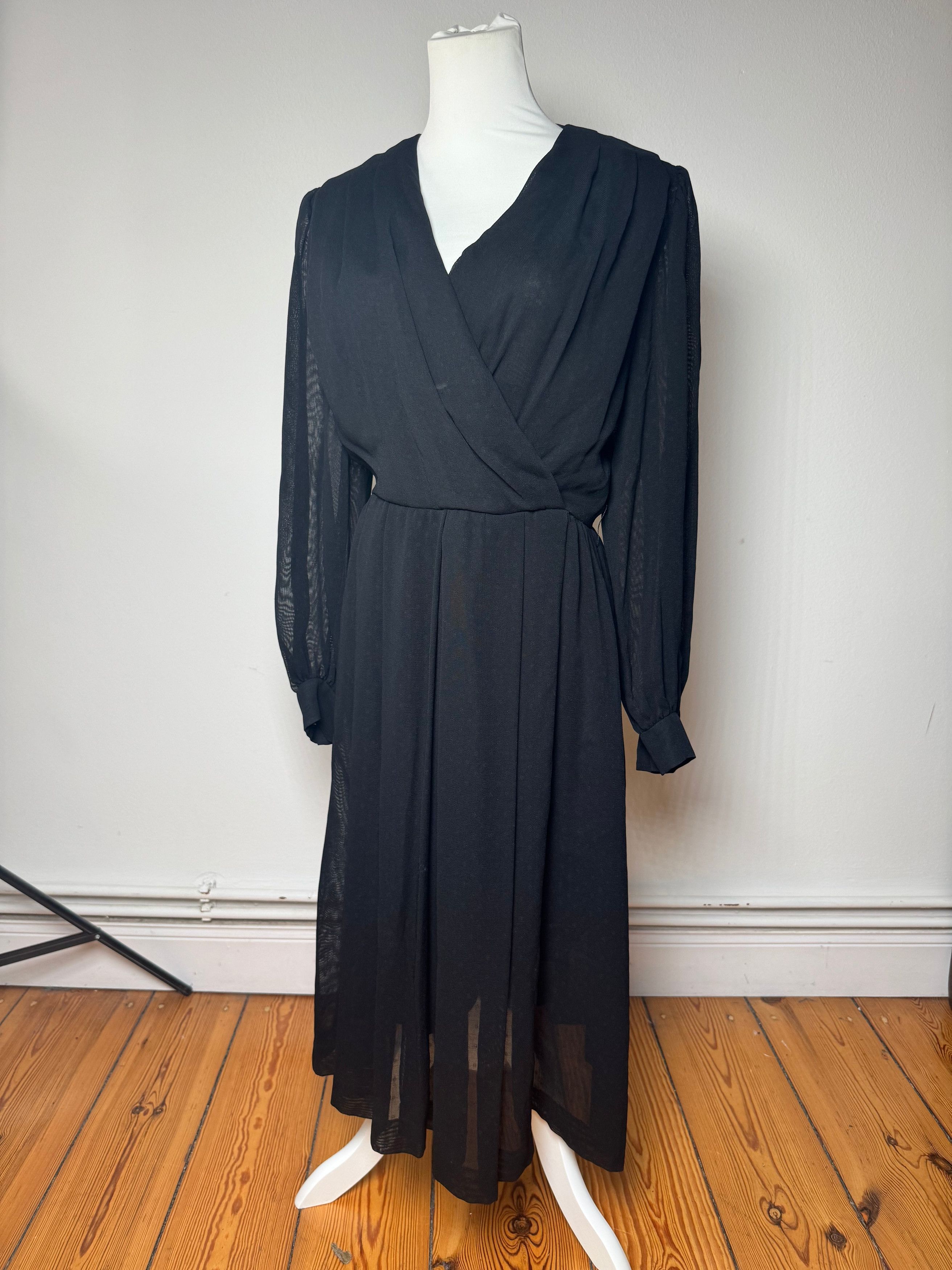 Givenchy Vintage Wool Dress Black Size L / US 10 / IT 46 - 1 Thumbnail